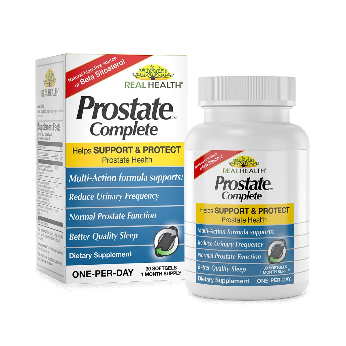 Real Health Prostate Complete - Prostate Supplements for Men, Prostate Health, Prostate Relief, Saw Palmetto for Men, One-per-Day Prostate Formula - 30 Count