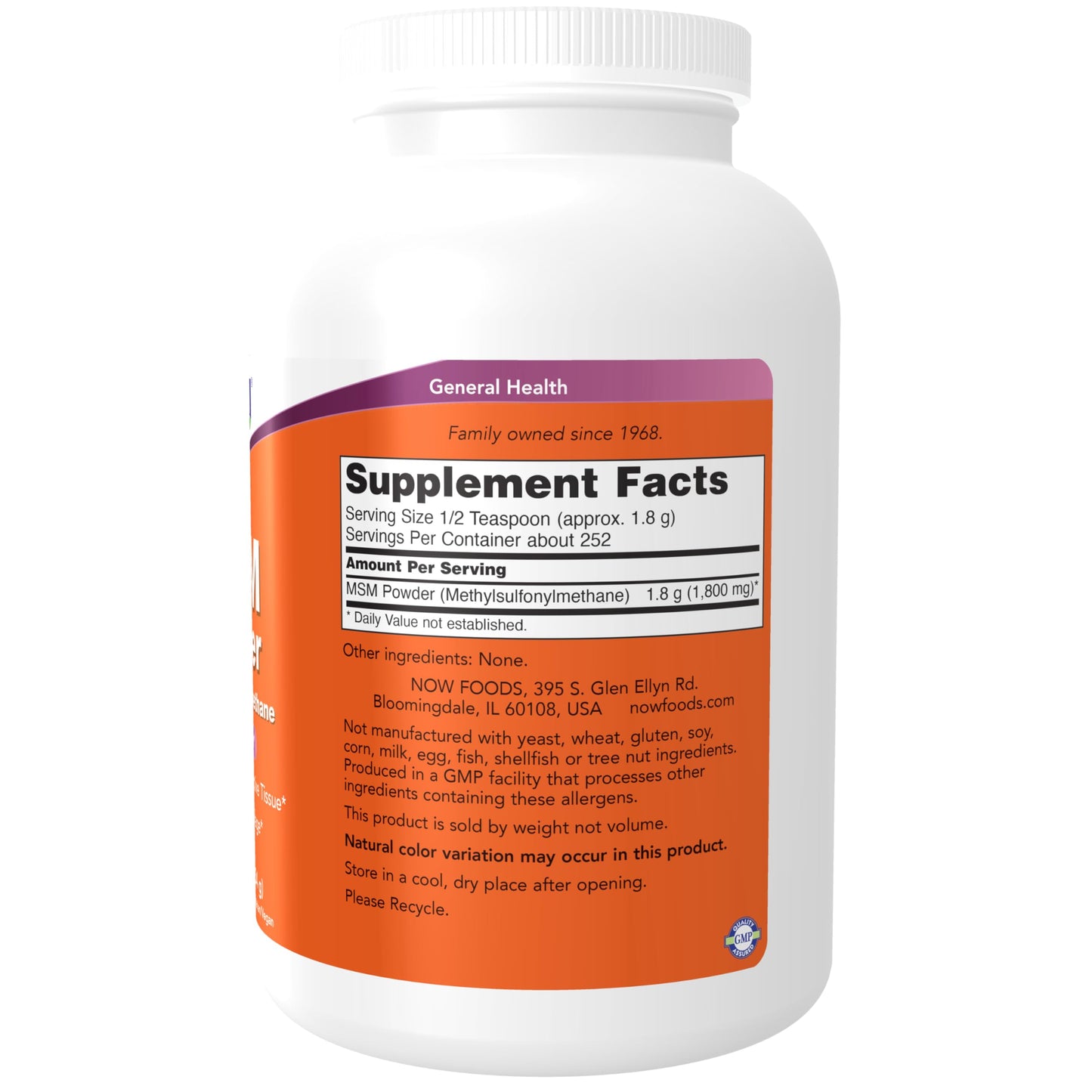 Pre-Order | Arrives in 5–10 Days – NOW Foods Supplements, MSM (Methylsulfonylmethane) Powder, Supports Healthy Cartilage*, Joint Health*, 1-Pound