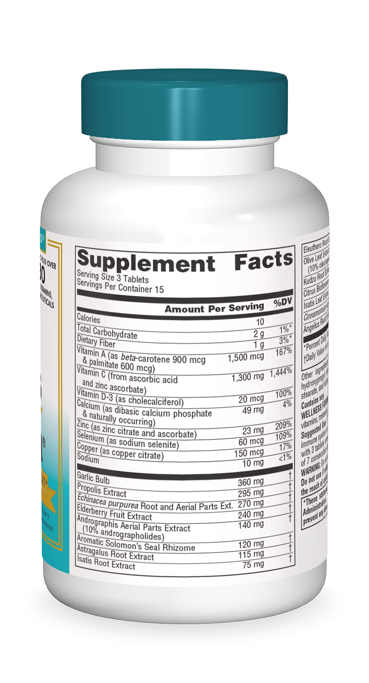 Pre-Order | Arrives in 5–10 Days – Source Naturals Wellness Formula Bio-Aligned Vitamins & Herbal Defense - Immune System Support Supplement & Immunity Booster - 45 Tablets