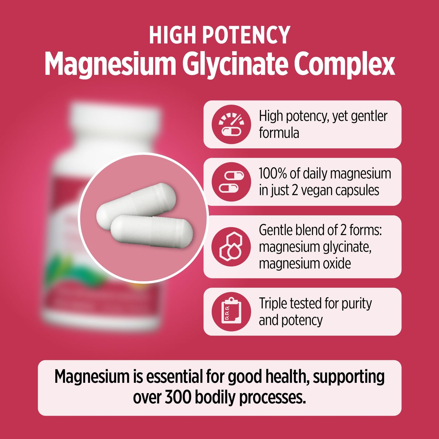 DOCTORS' PREFERRED High Potency Magnesium Glycinate Complex- Doctor-Developed Formula for Heart Health, Mood Support and More | 420 mg per Serving | 30-Day Supply