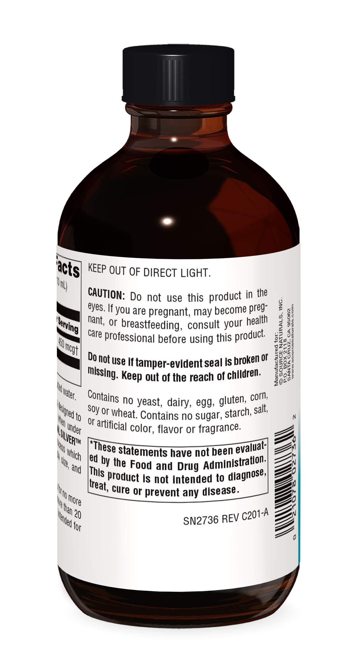 Source Naturals Wellness Colloidal Silver 45 ppm, Supports Physical Well Being* - 8 Fluid oz