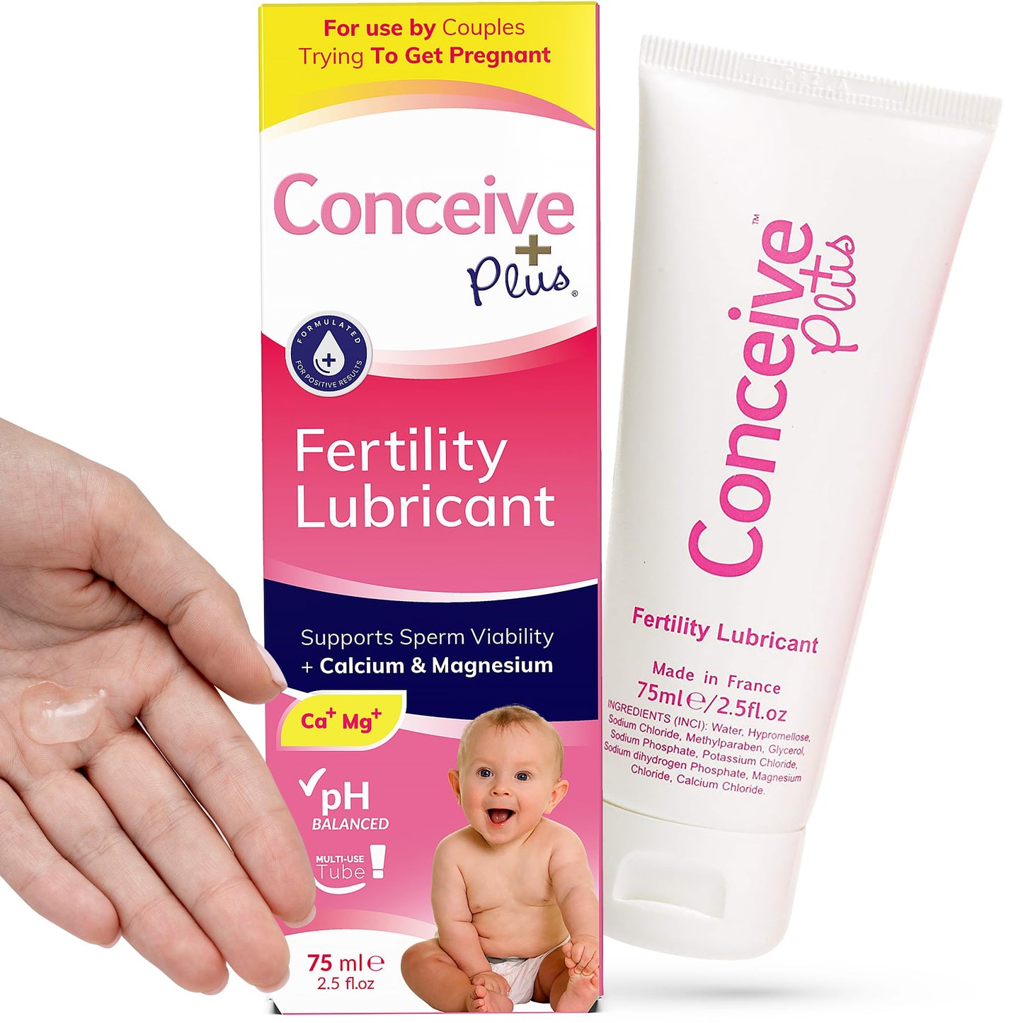 Pre-Order | Arrives in 5–10 Days – CONCEIVE PLUS Mens Fertility Bundle, Fertility Vitamins 60 Count and Fertility Lubricant 2.5 Ounce