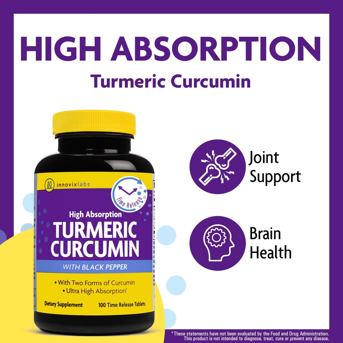 InnovixLabs Multi Probiotic & Curcumin Bundle Multi-Strain Probiotic (60 Time-Release Capsules) Turmeric Curcumin (100 Time-Release Tablets). Supports Gut and Immune Health. *