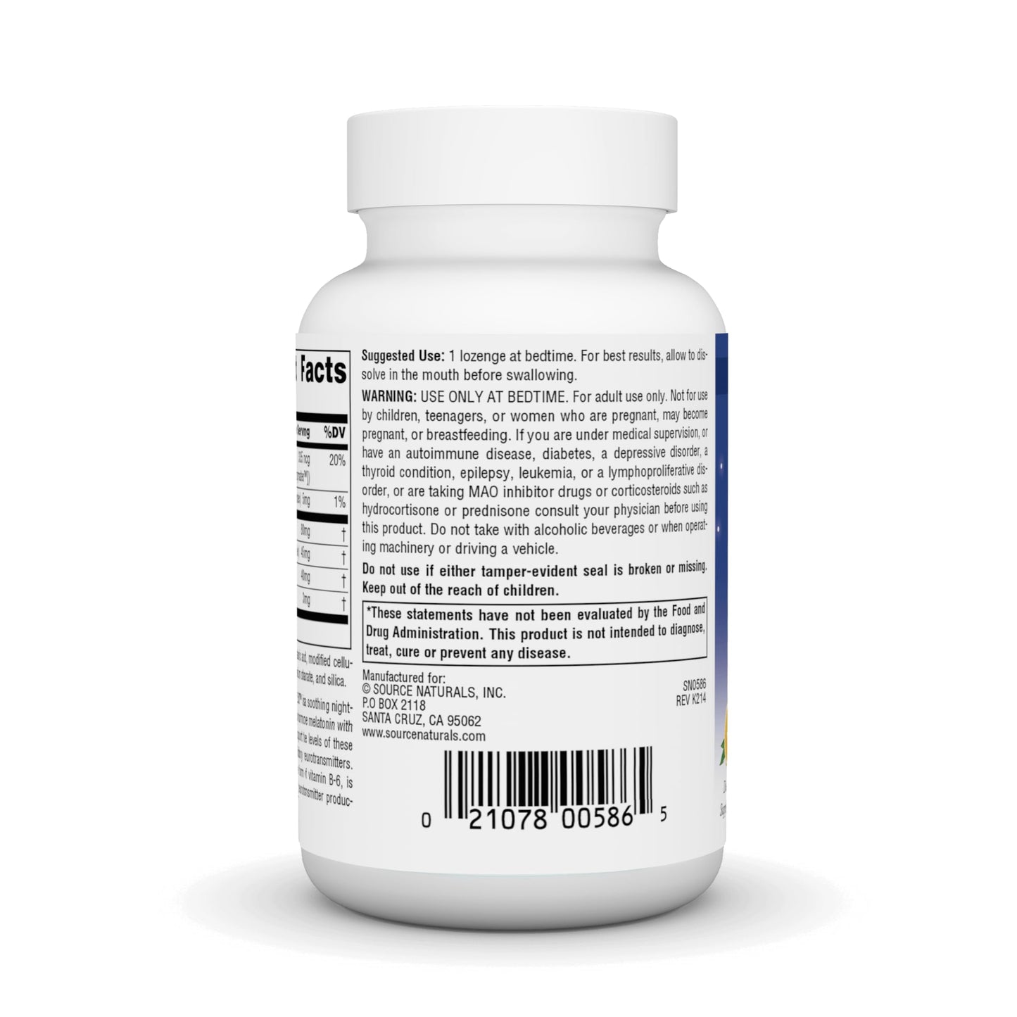 Pre-Order | Arrives in 5–10 Days – Source Naturals Melatonin Complex - 100 Orange Flavored Lozenges