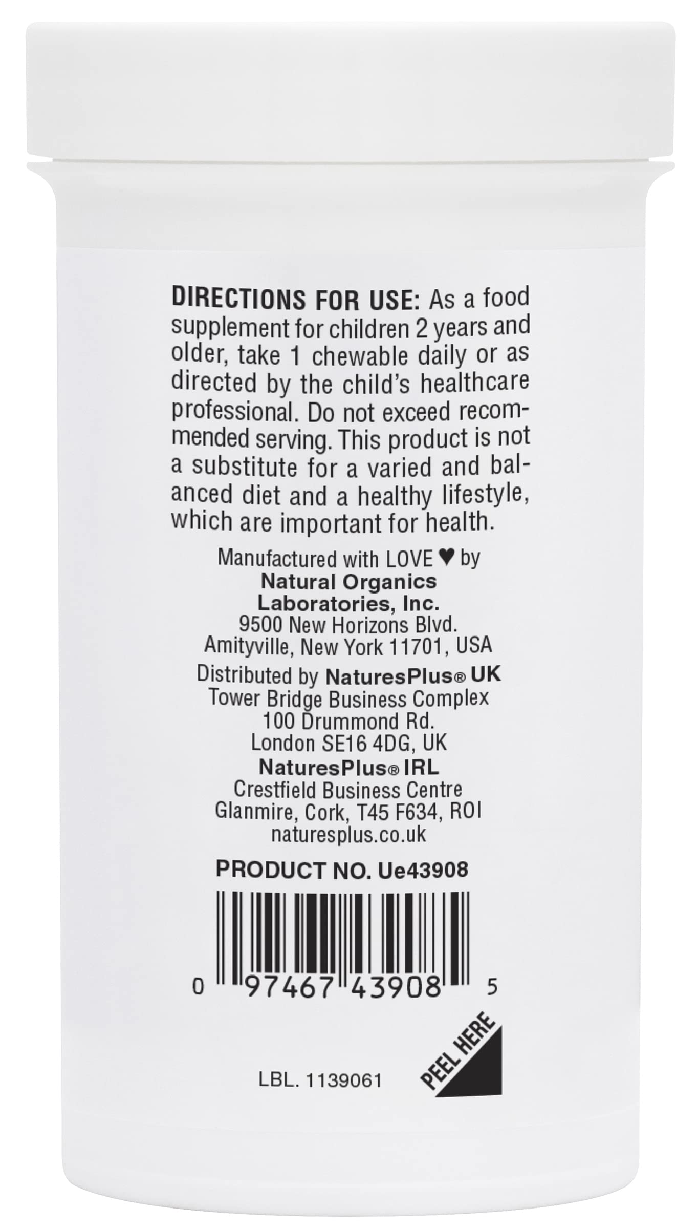 Natures Plus GI Natural Probiotic Kids, Mixed Berry - 30 Chewables - Digestive & Immune Health Just for Kids - Gluten Free - 30 Servings