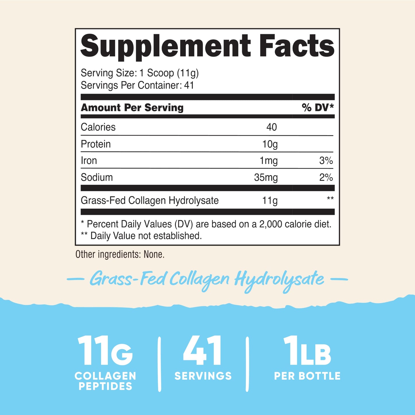 Pre-Order | Arrives in 5–10 Days – Nutricost Pure Collagen Hydrolysate (Bovine) Powder (2 Pack) - Grass Fed Bovine Collagen, 1LB Per Bottle