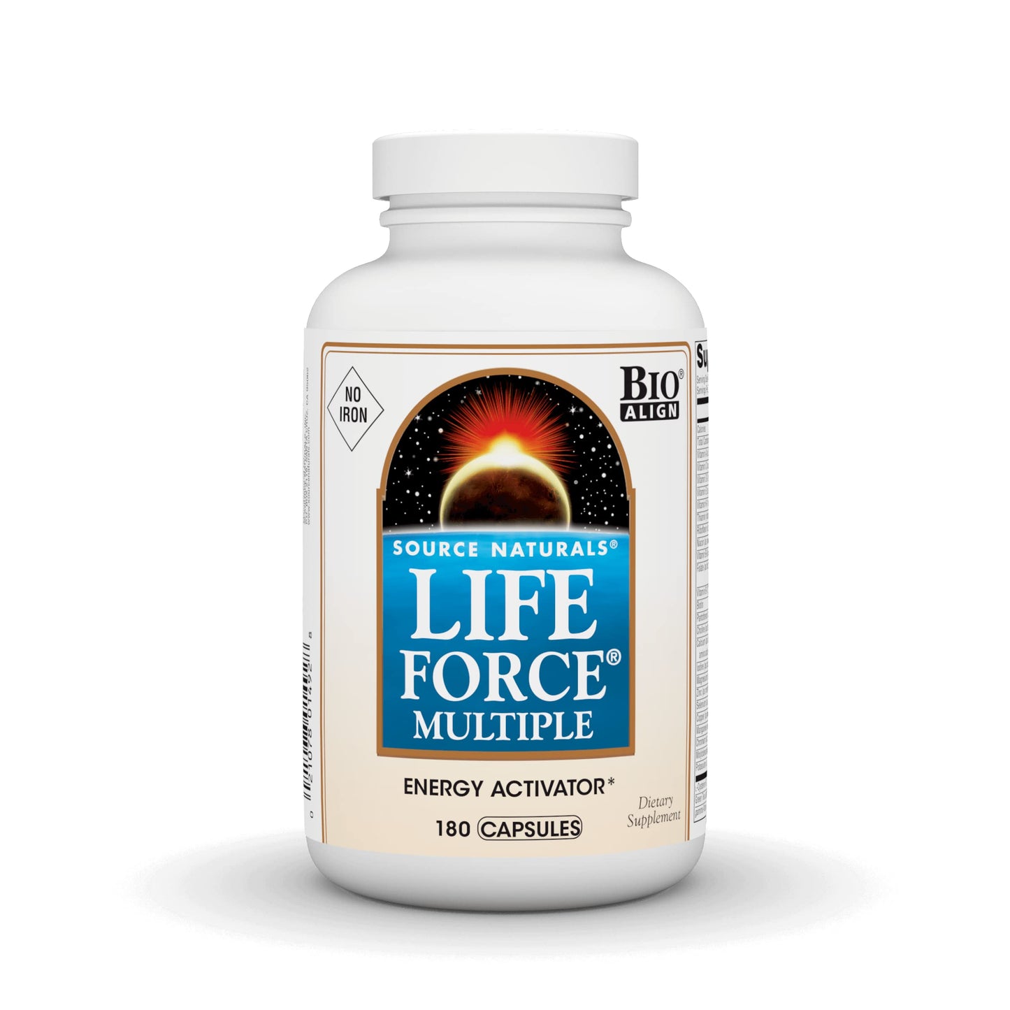 Pre-Order | Arrives in 5–10 Days – Source Naturals Life Force Multiple, Energy Activator* Iron Free, Daily Multivitamin High Potency Essential Vitamins, Minerals, Antioxidants & Nutrients - 180 Capsules