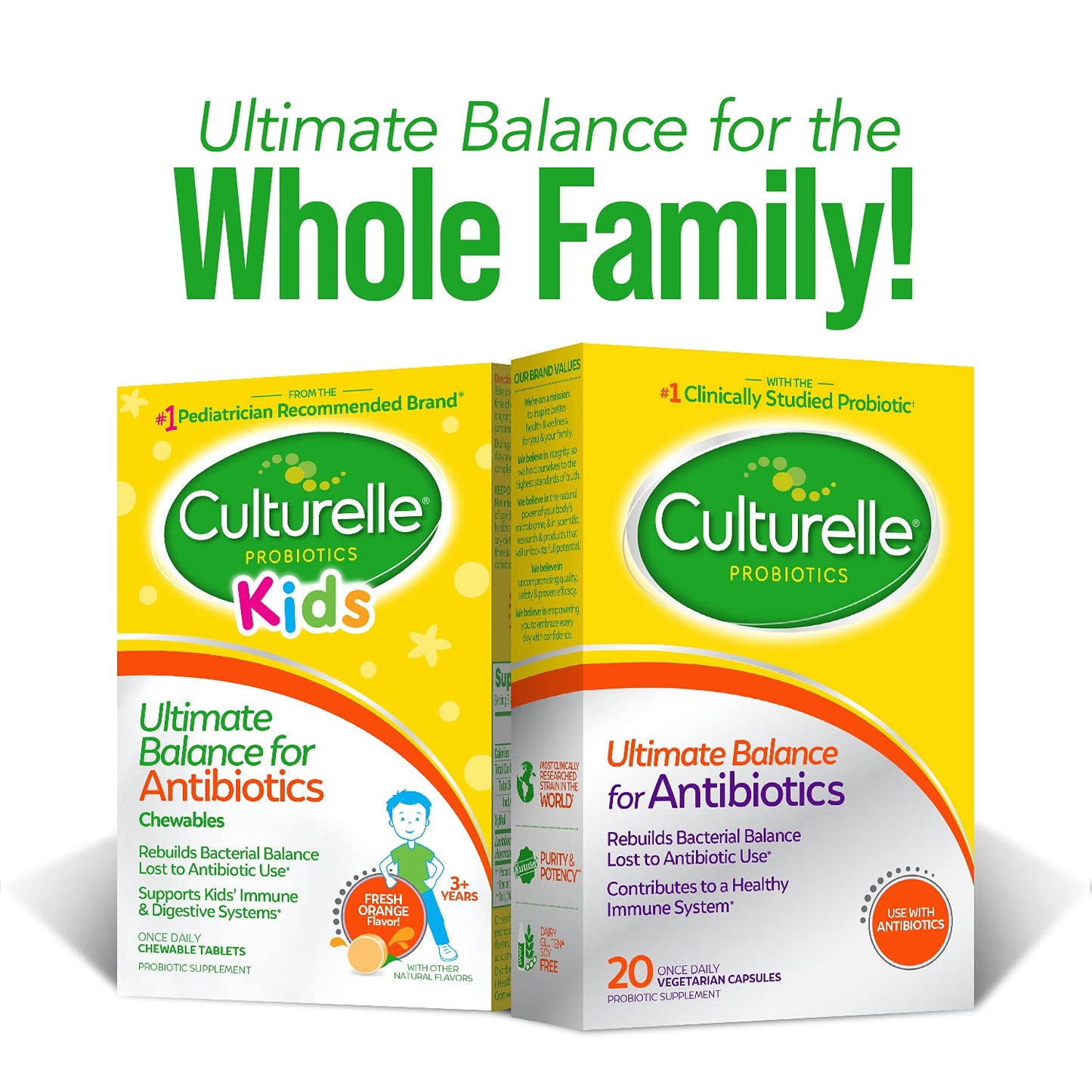 Pre-Order | Arrives in 5–10 Days – Culturelle Probiotics Ultimate Balance Probiotic for Antibiotics Ages 3+,20 Count,Orange,Probiotic for Kids Helps Restore Good Bacteria Lost During Antibiotic Use & Supports A Healthy Immune System