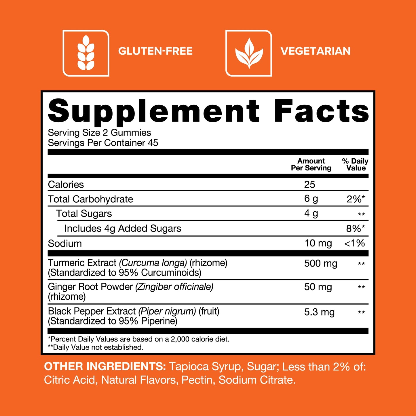 Qunol Turmeric and Ginger with Black Pepper Gummies, Joint Health Support, 90 Count (Pack of 1)