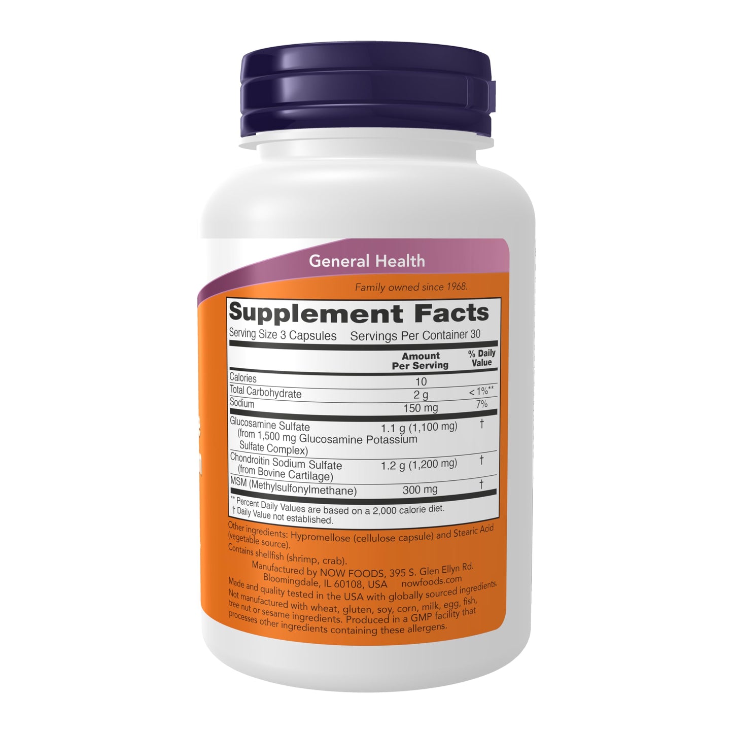 Pre-Order | Arrives in 5–10 Days – NOW Foods Supplements, Glucosamine & Chondroitin with MSM, Joint Health, Mobility and Comfort*, 90 Veg Capsules