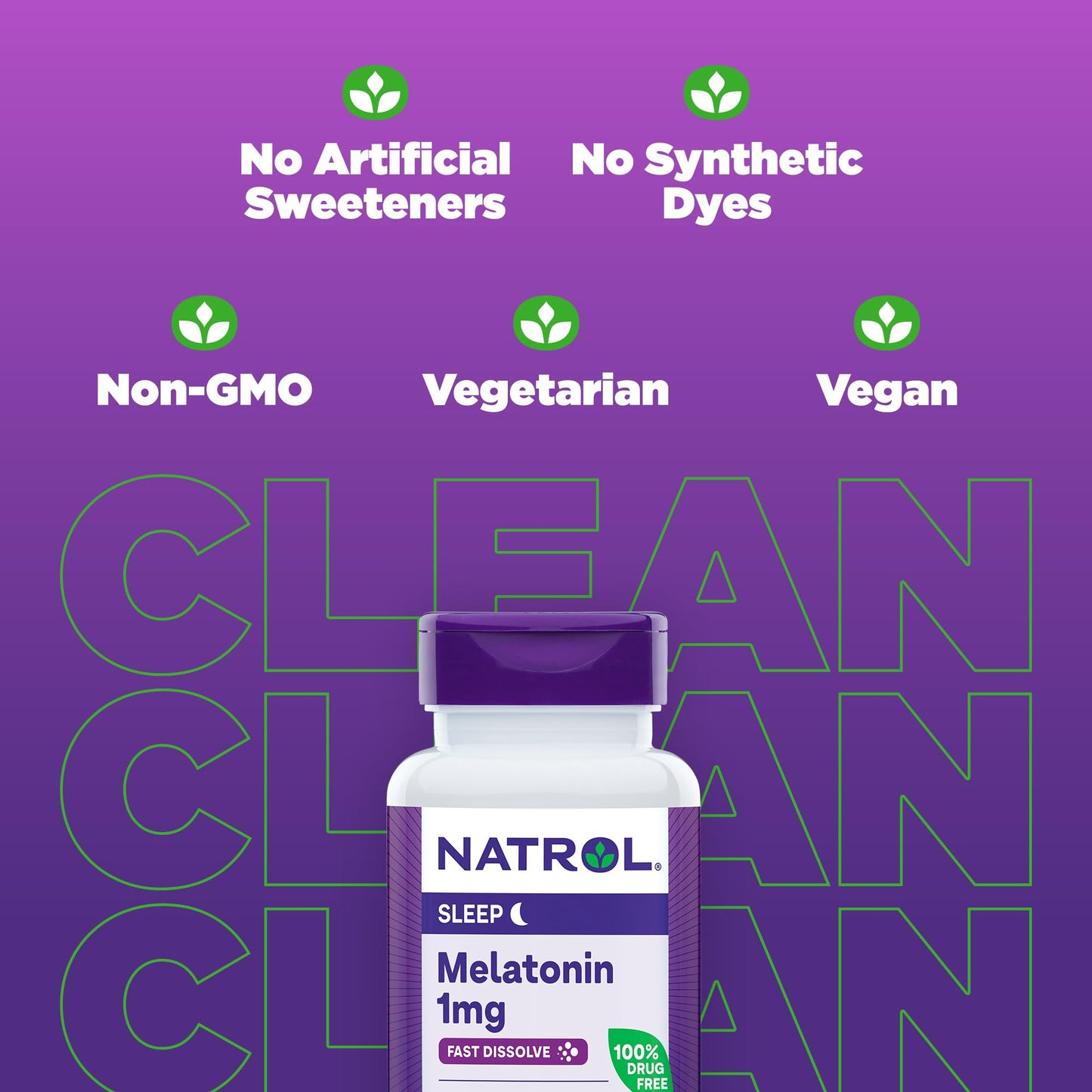 Natrol Fast Dissolve Melatonin 1 mg, Melatonin Supplements for Restful Sleep, Sleep Support for Adults, 90 Strawberry-Flavored Tablets, Up to a 90 Day Supply