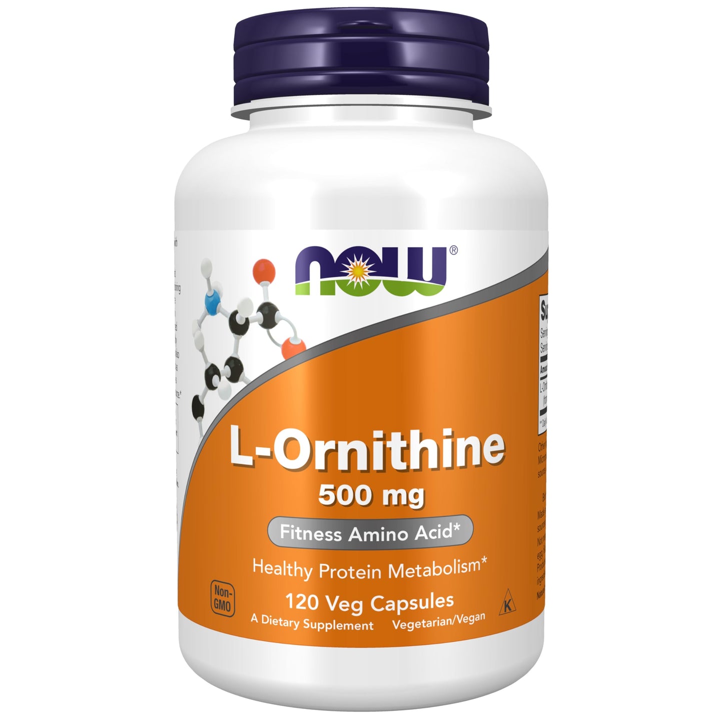 Pre-Order | Arrives in 5–10 Days – NOW Foods Supplements, L-Ornithine (L-Ornithine Hydrochloride) 500 mg, Amino Acid, 120 Veg Capsules