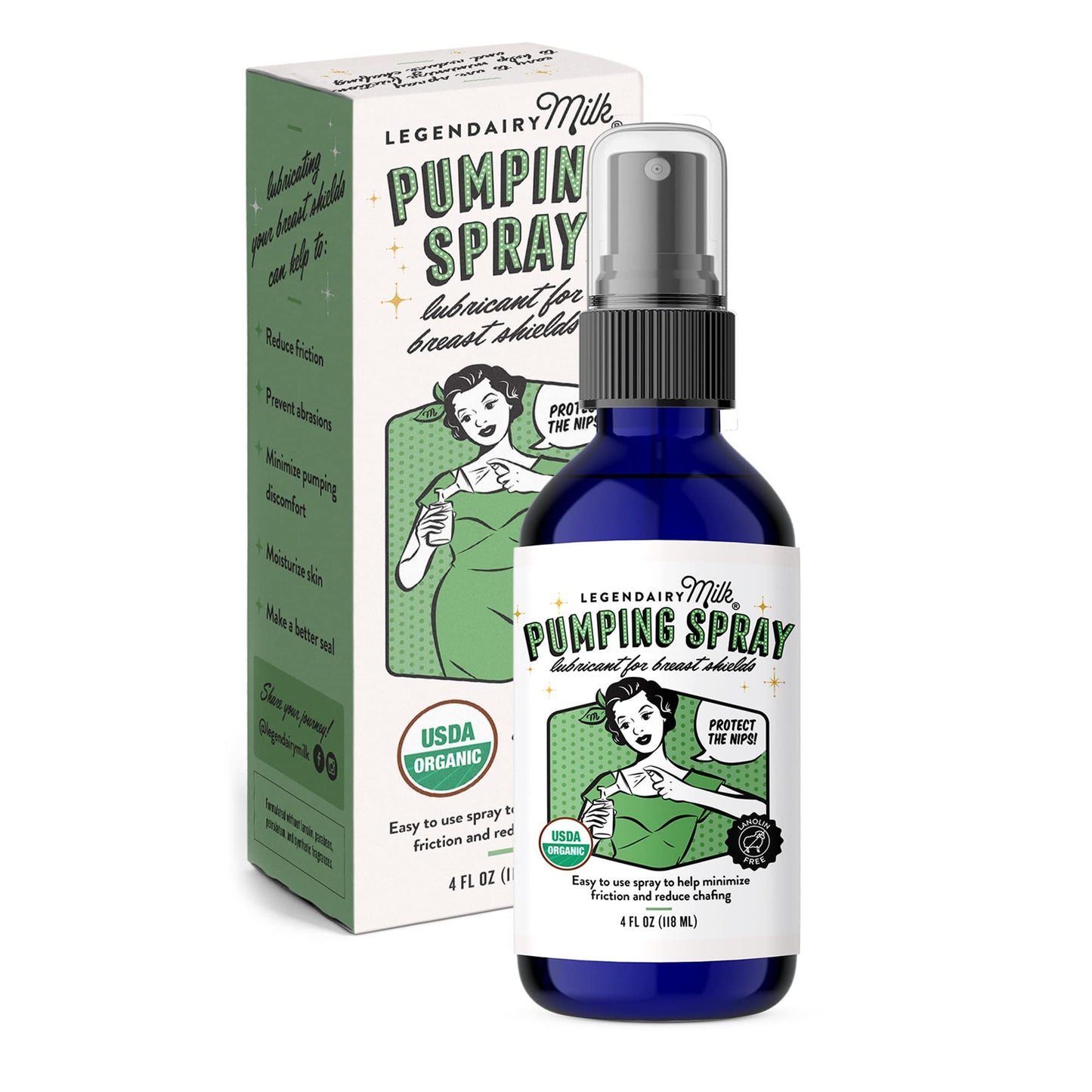 Legendairy Milk Sunflower Lecithin + Pumping Spray Bundle - Lactation Supplement for Clogged Milk Ducts with Organic Natural Lubricant for Breast Shields, Made in USA