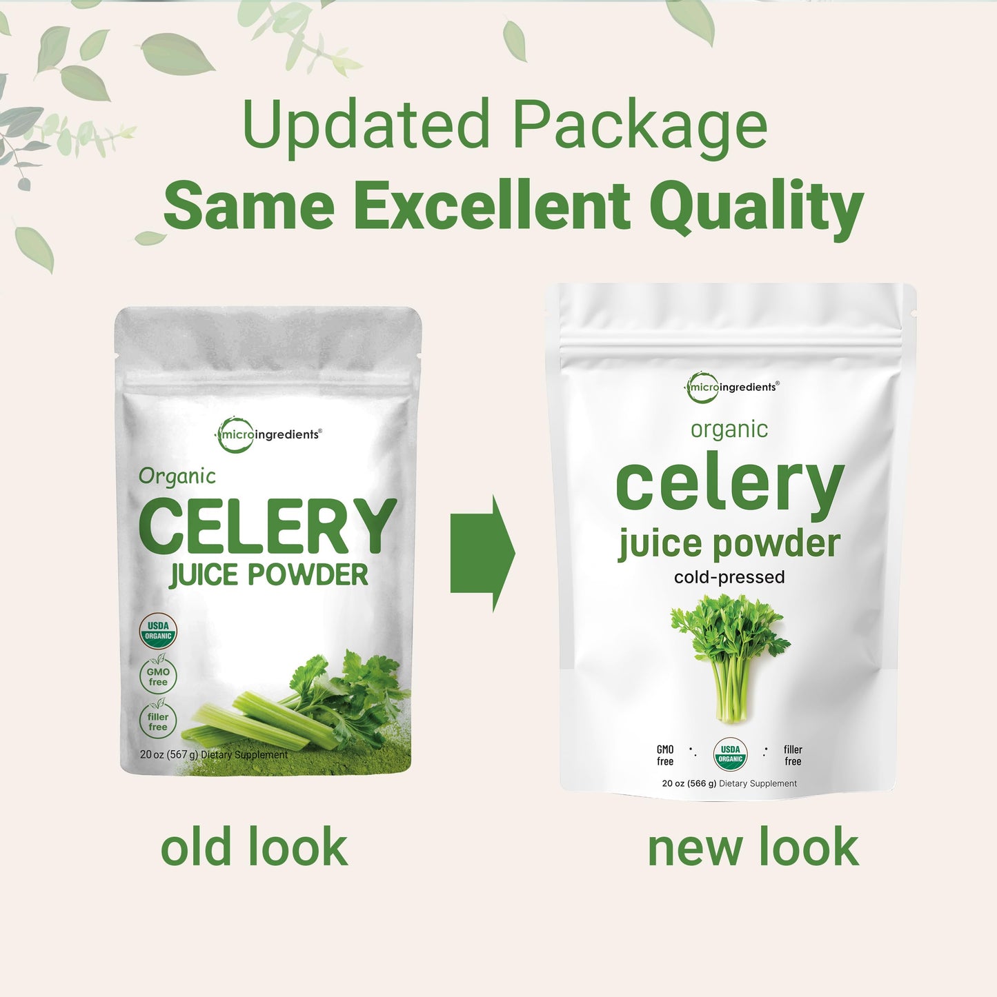 Organic Celery Juice Powder, 20 Ounce (1.25 Pound), 70 Serving, Celery Detox and Cold Pressed, Boosts Immune System, Energy and Supports Gut Health, Rich in Immune Vitamin C and Minerals, Vegan