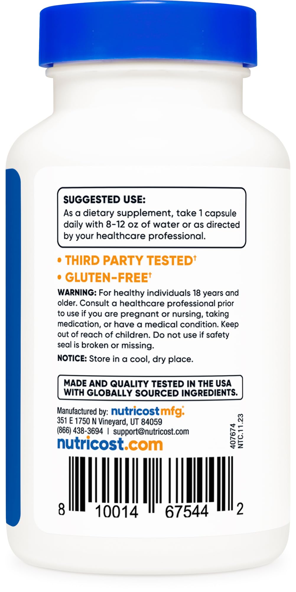 Pre-Order | Arrives in 5–10 Days –
Nutricost Vitamin B2 (Riboflavin) 400mg, 120 Capsules - Gluten Free, Non-GMO