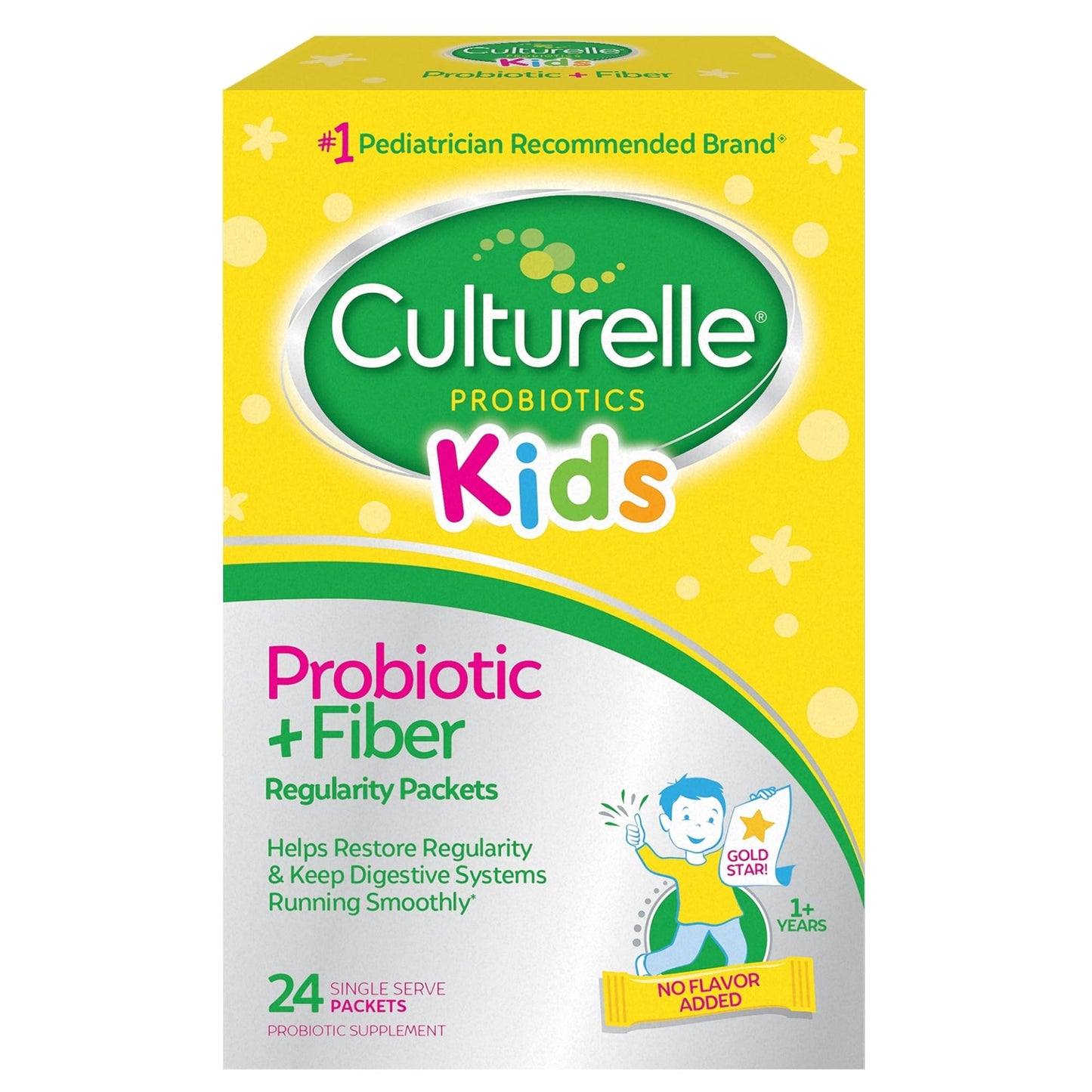 Pre-Order | Arrives in 5–10 Days – Culturelle Kids Probiotic + Fiber Packets (Ages 1+) - 24 Count - Digestive Health & Immune Support - Helps Restore Regularity (Packaging may vary)