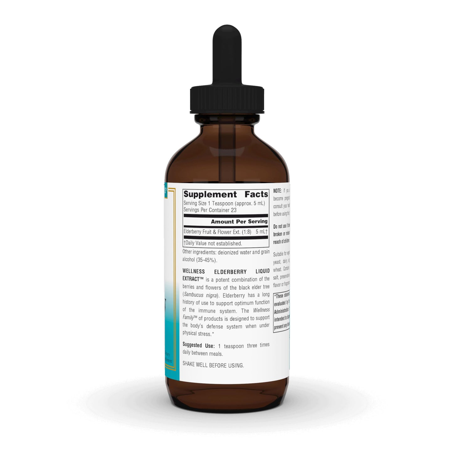 Pre-Order | Arrives in 5–10 Days – Source Naturals Wellness Elderberry Liquid Extract, for Immune System Support* - Sambucus nigra - 4 Fluid oz