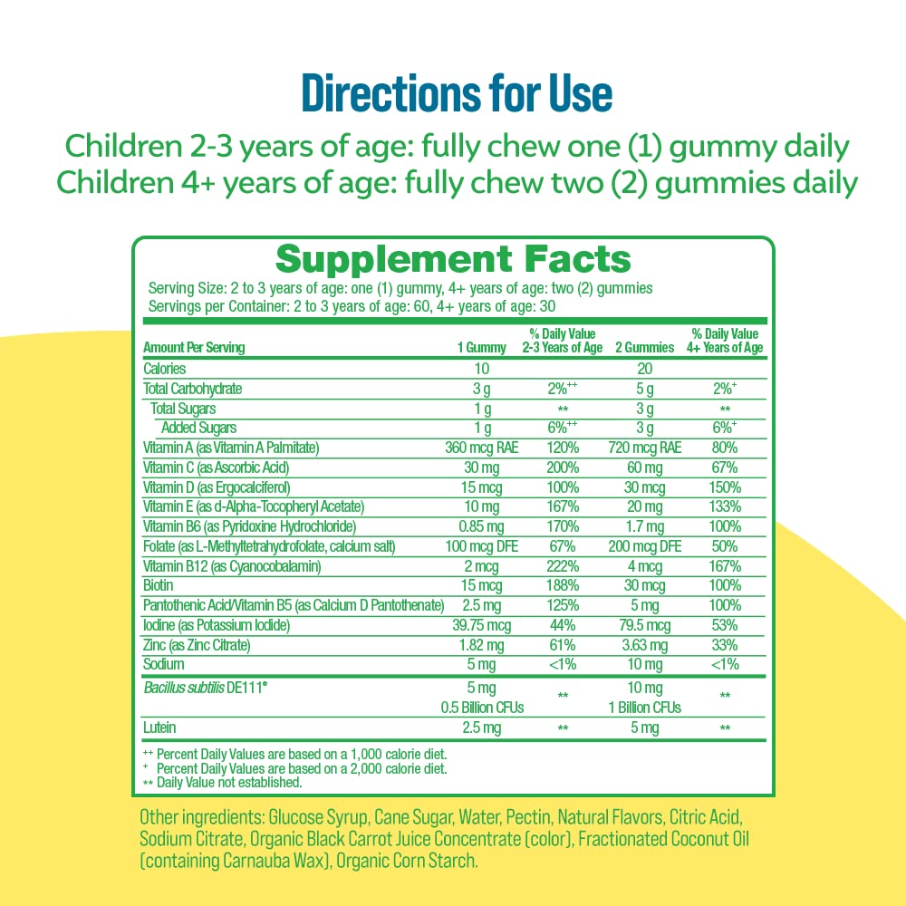 Pre-Order | Arrives in 5–10 Days – Culturelle Kids Probiotics, Multivitamin + Probiotic, Peach-Orange & Mixed Berry, 60 Gummies