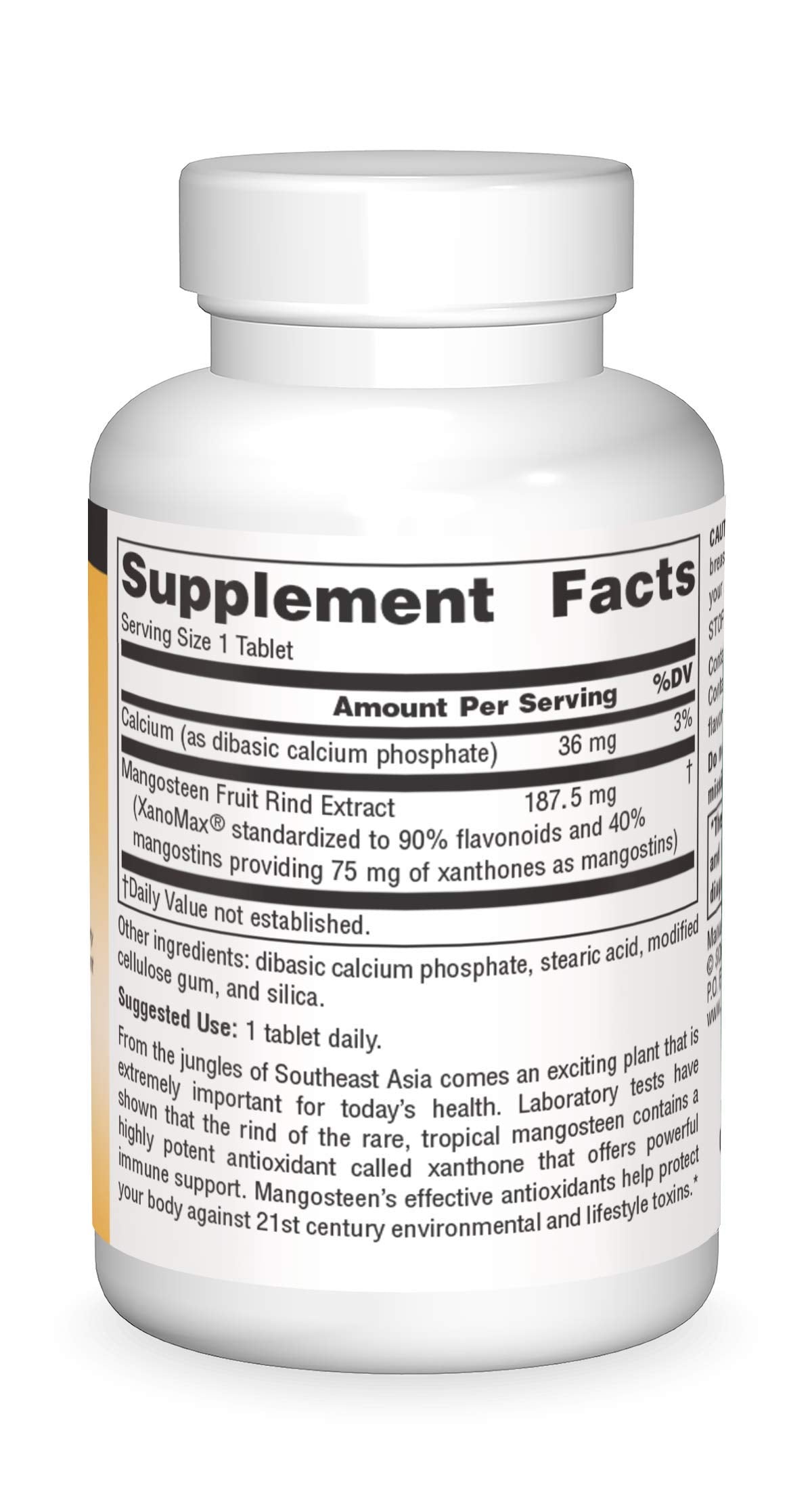 Pre-Order | Arrives in 5–10 Days – Source Naturals Mangosteen, Antioxidant and Immune Support*, 75 mg Xanthones - 60 Tablets