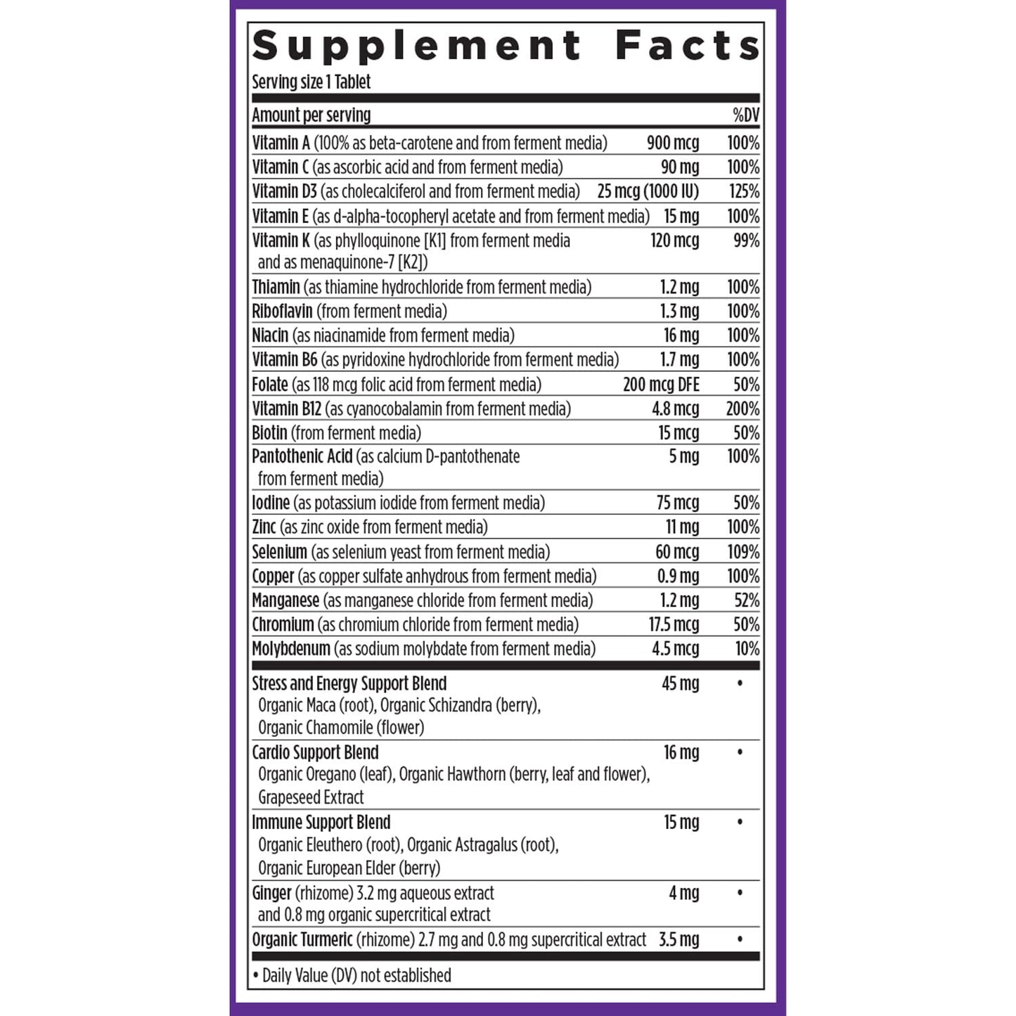 New Chapter Men's Multivitamin for Immune, Stress, Heart + Energy Support with Fermented Nutrients - Every Man's One Daily, Made with Organic Vegetables & Herbs, Non-GMO, Gluten Free - 72 ct