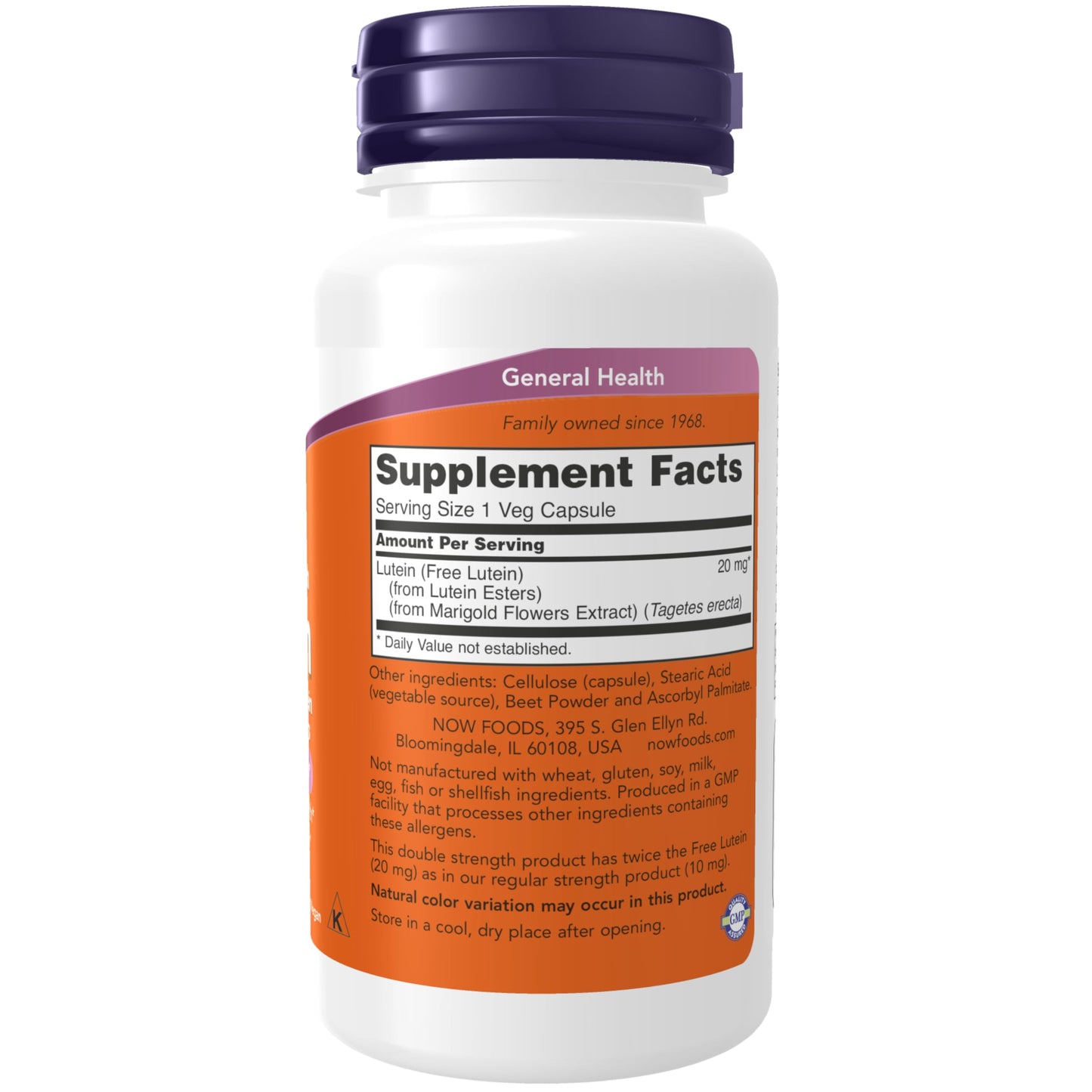 Pre-Order | Arrives in 5–10 Days – NOW Foods Supplements, Lutein 20 mg with 20 mg of Free Lutein from Lutein Esters, 90 Veg Capsules