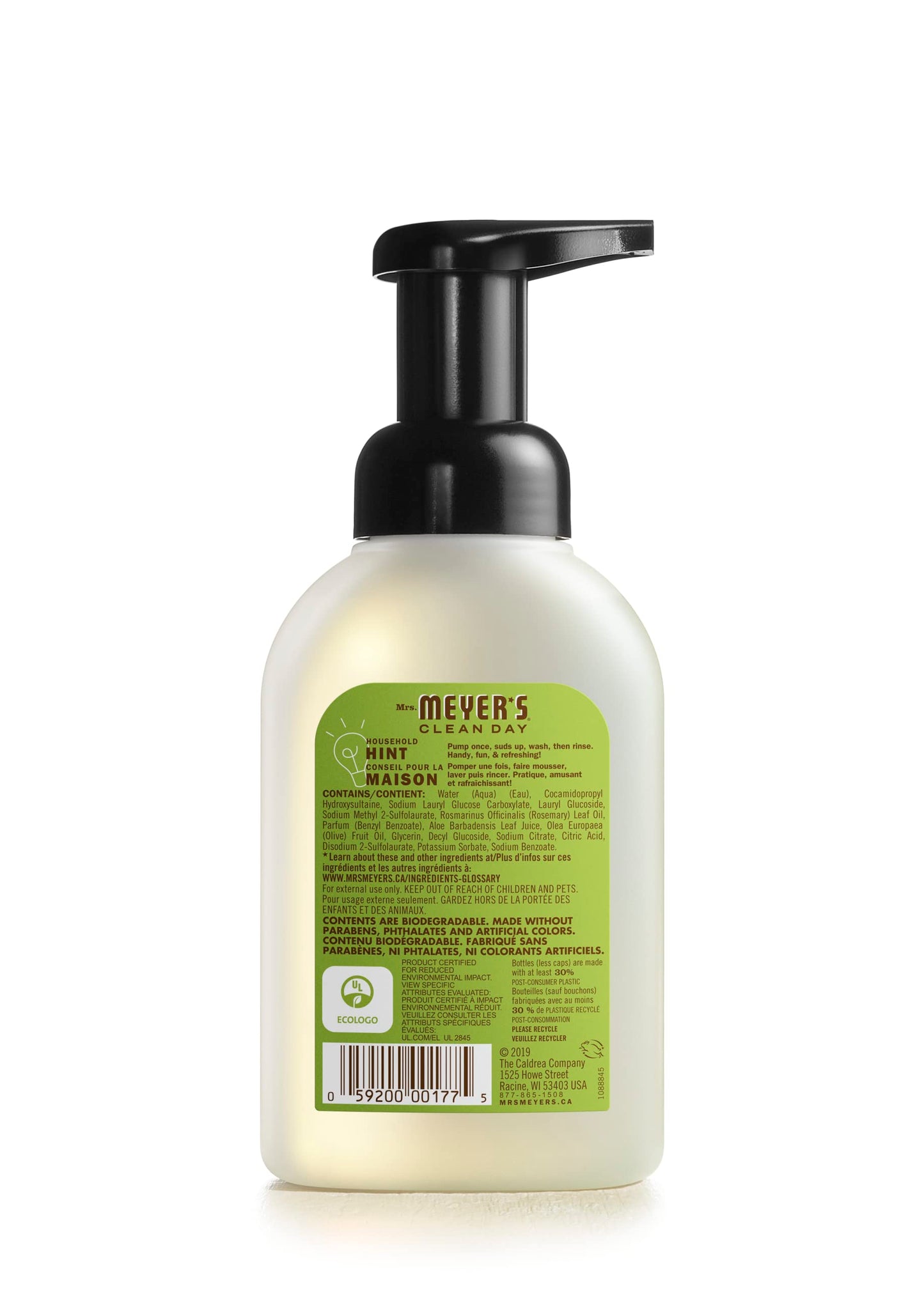 Mrs. Meyer's Foaming Hand Soap, Biodegradable Hand Wash Made with Essential Oils, Apple, 296 mL