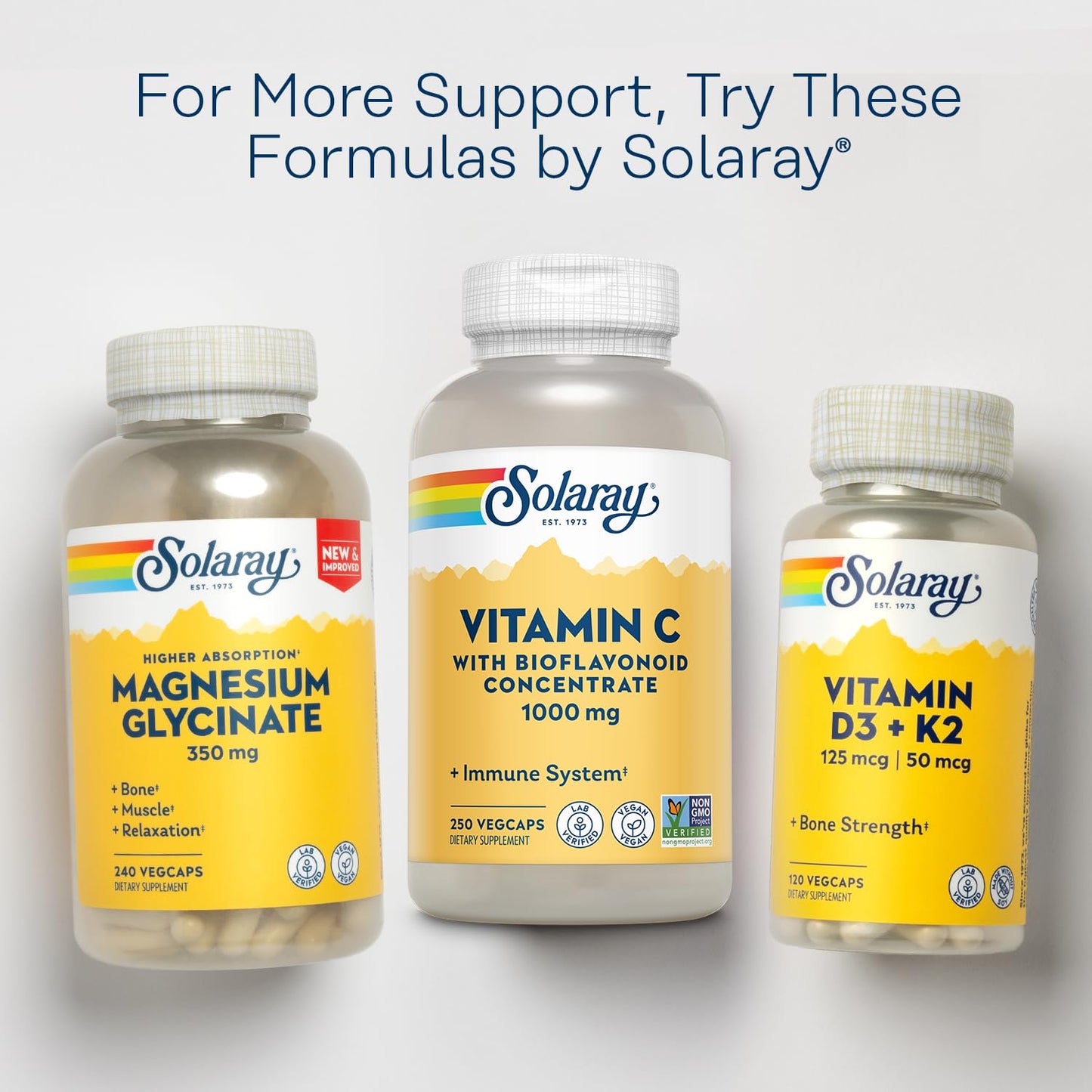 Pre-Order | Arrives in 5–10 Days – SOLARAY Vitamin C w/Rose HIPS, Acerola & Bioflavonoids, 1000mg, Supports Immune Function & Healthier Skin, Hair, Nails, Non-GMO, Vegan, 250 CT
