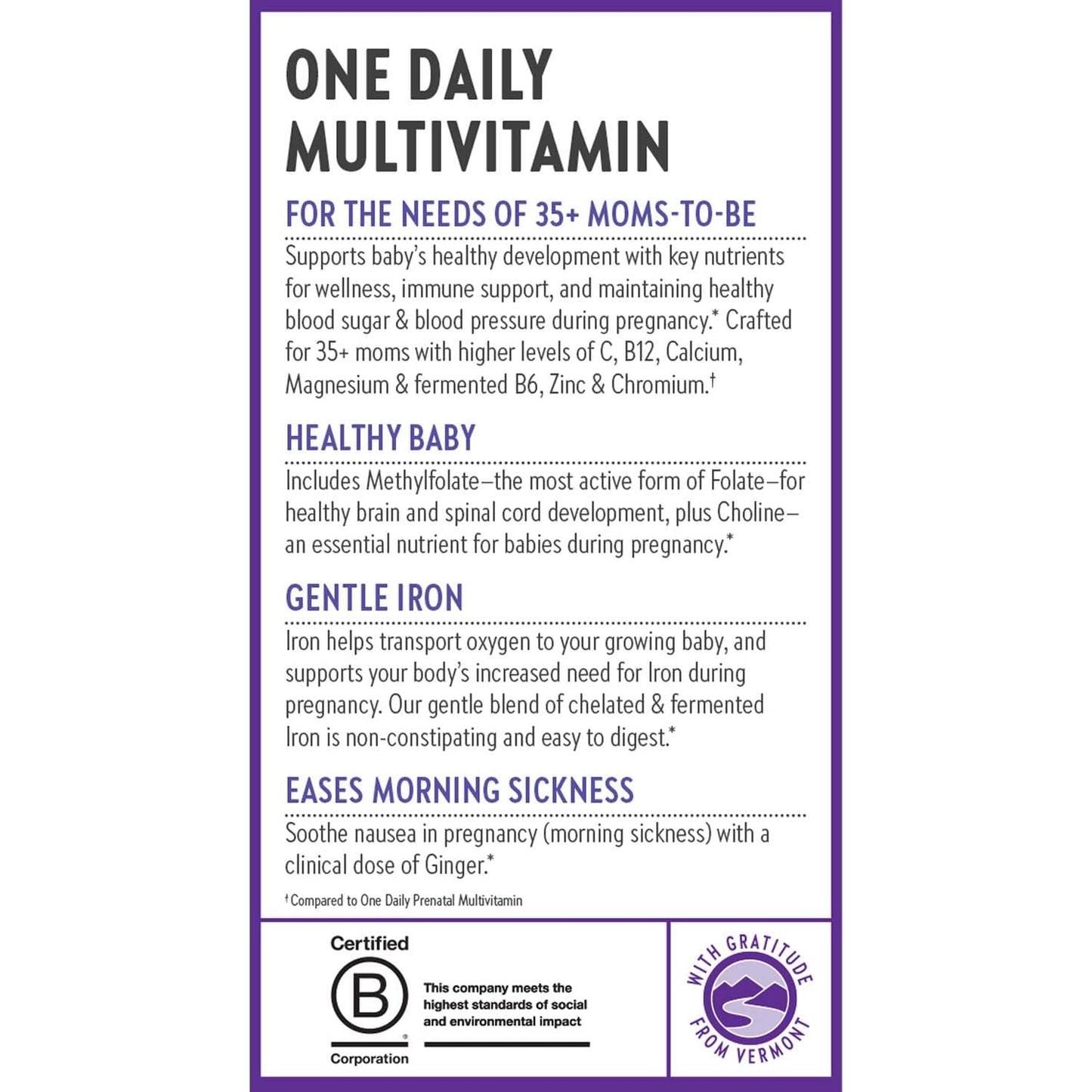 New Chapter Prenatal Vitamins, One Daily Prenatal Multivitamin Enhanced for Age 35+ with Methylfolate + Choline for Healthy Mom & Baby, Gluten Free & Non-GMO- 90 ct