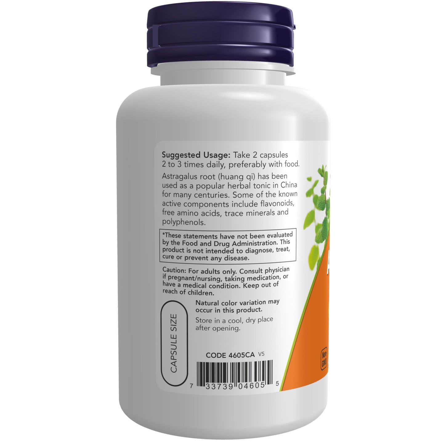 NOW Supplements, Astragalus (Astragalus membranaceus) 500 mg, Immune System Support*, 100 Capsules (Pack of 2)