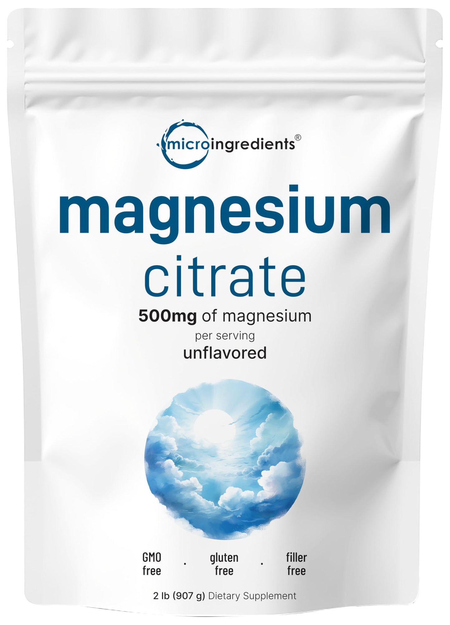 Pure Magnesium Citrate Powder (Citrato de Magnesio en polvo), 2 Pounds (32 Ounce), Pure and Filler Free, Relaxation and Nutrient Utilization, Vegan