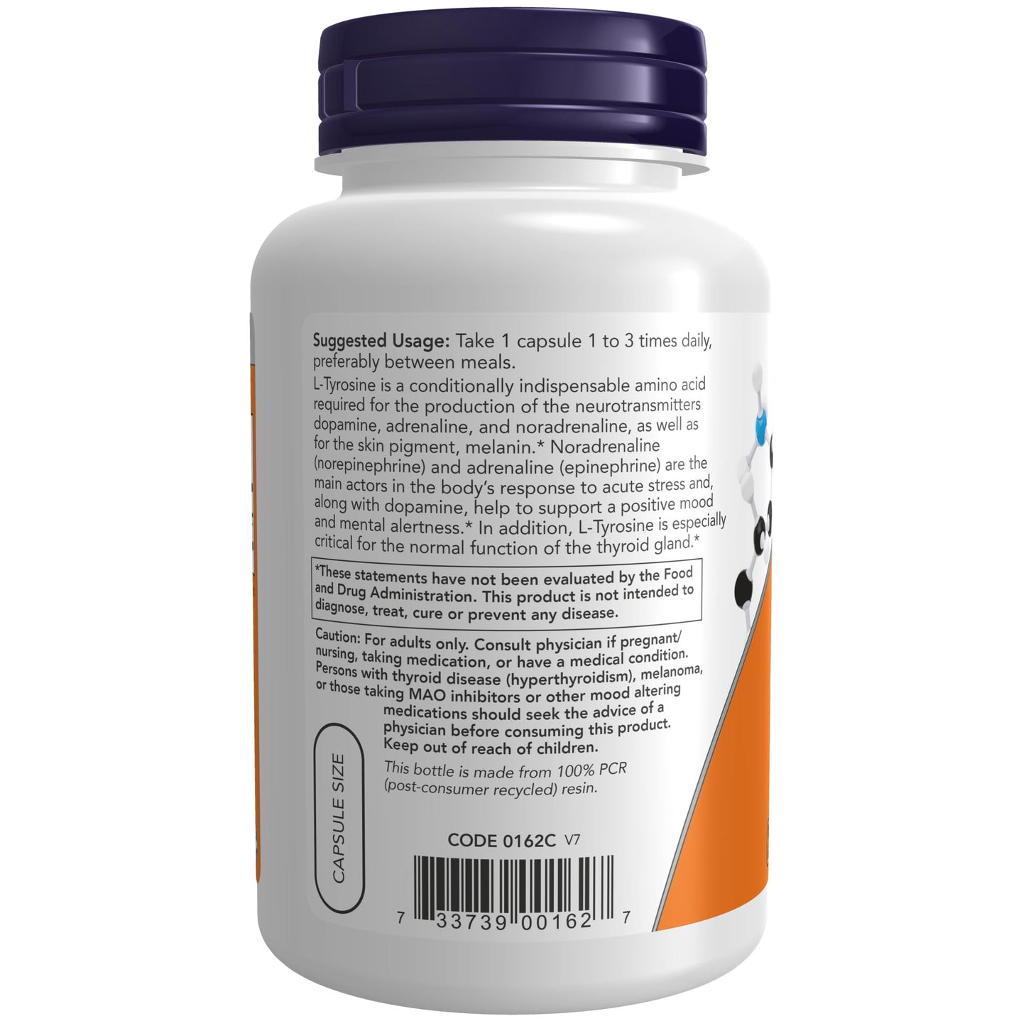 NOW Supplements, L-Tyrosine 500 mg, Supports Mental Alertness*, Neurotransmitter Support*, 120 Capsules (Pack of 2)
