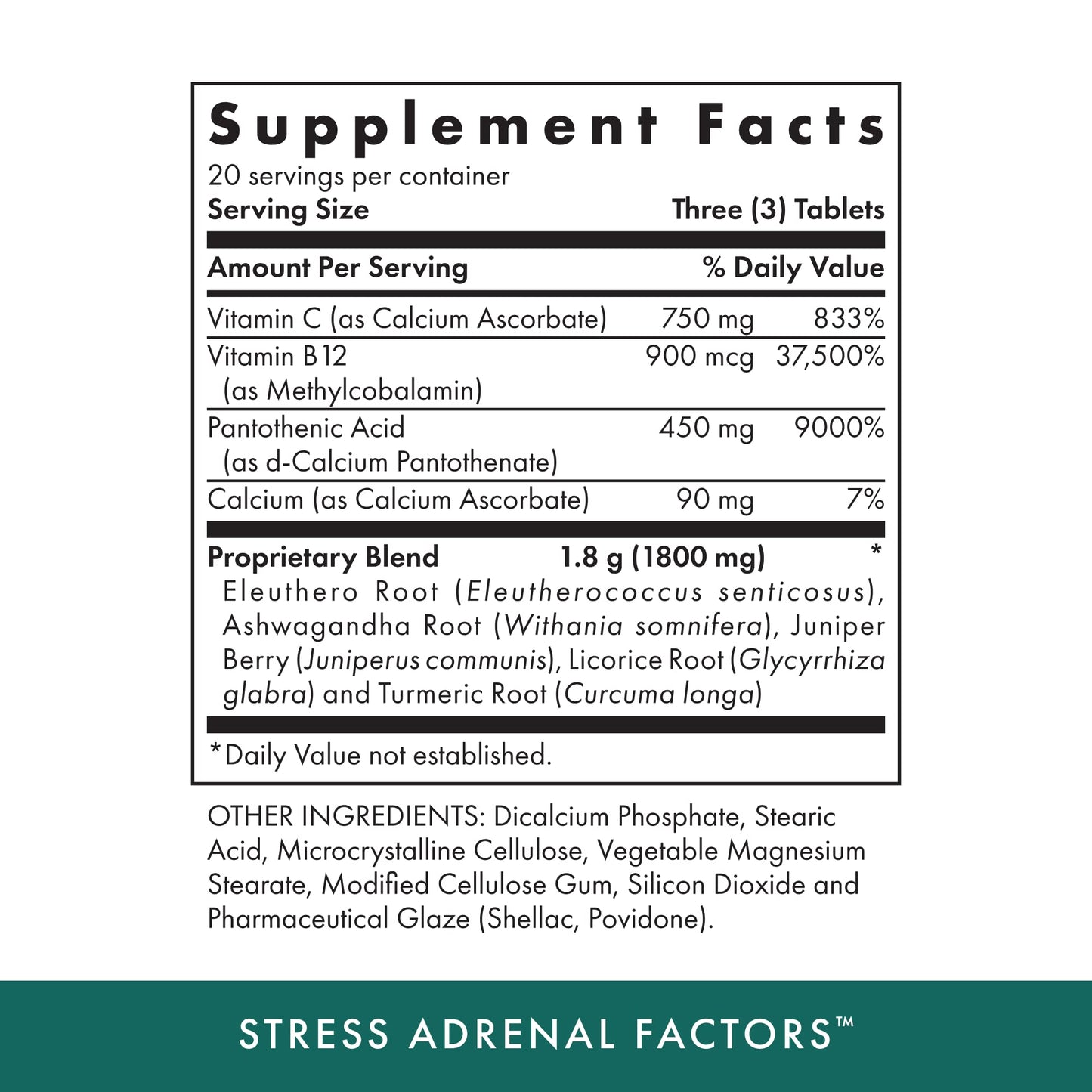 Michael's Health Naturopathic Programs Stress Adrenal Factors - 60 Vegetarian Tablets - Nutrients to Nourish The Adrenal Glands - with Turmeric & Ashwagandha - Stimulant Free - 20 Servings