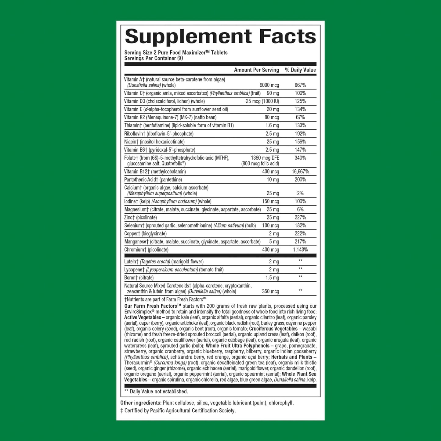 Natural Factors Whole Earth & Sea Men's Multivitamin & Mineral, 1 Serving Contains Nutrition Equivalent to ½ lb of Veggies, 120 Tablets