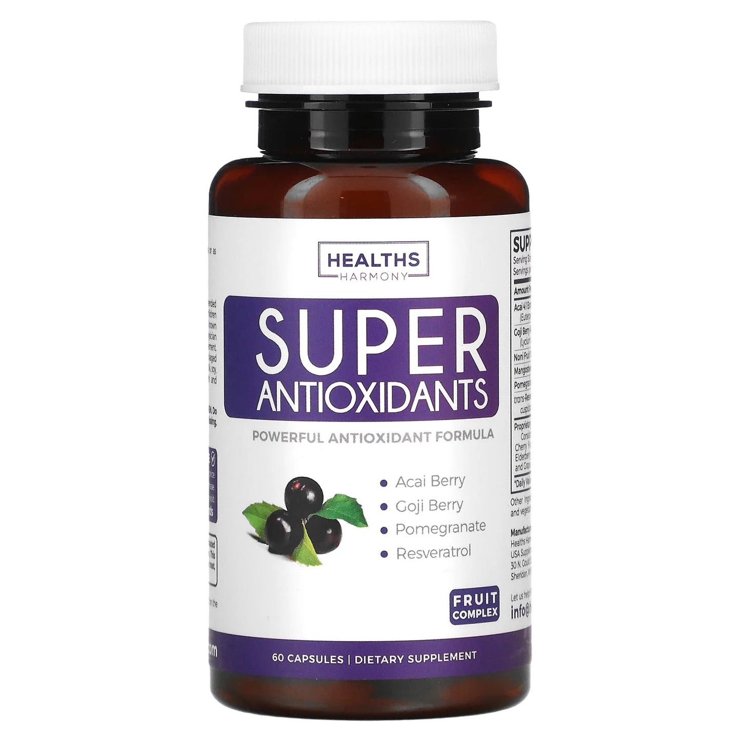 Healths Harmony
Super Antioxidants, 60 Capsules