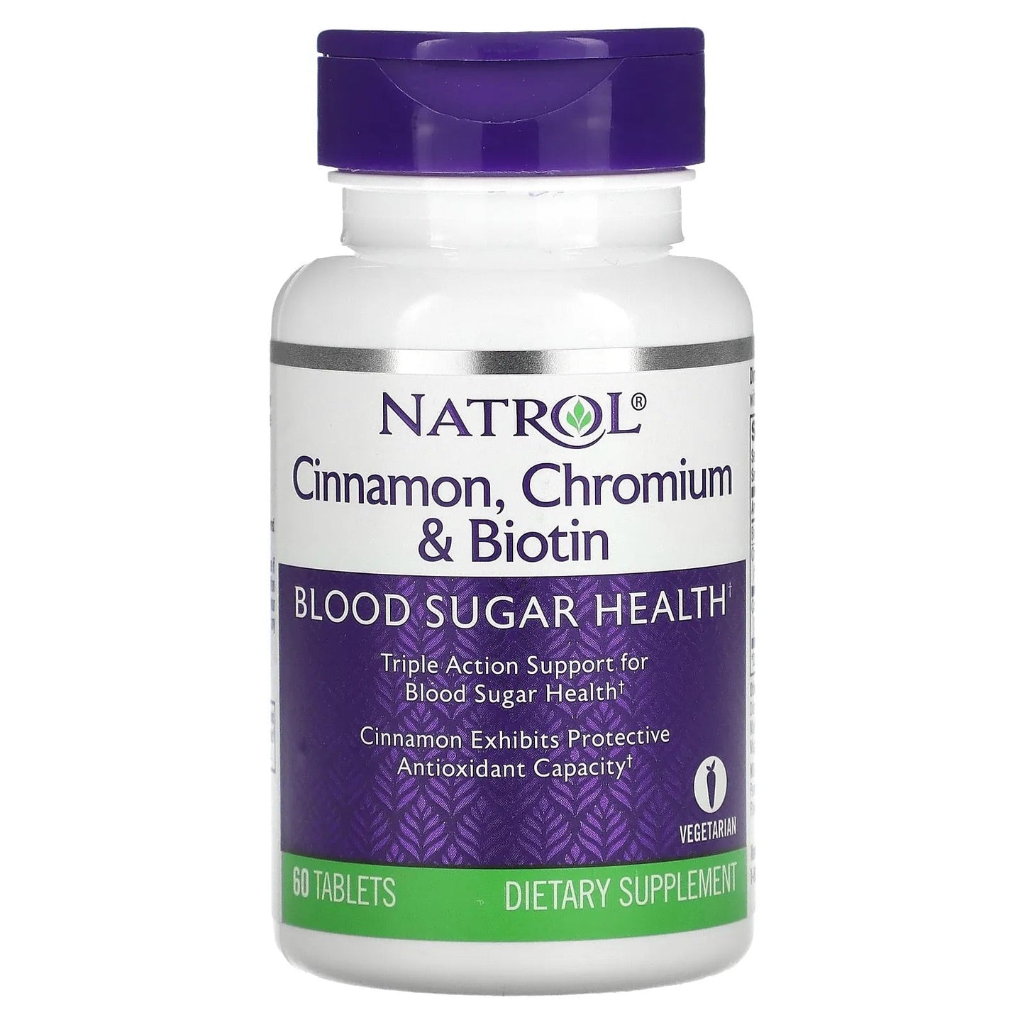 Natrol
Cinnamon, Chromium & Biotin, 60 Tablets