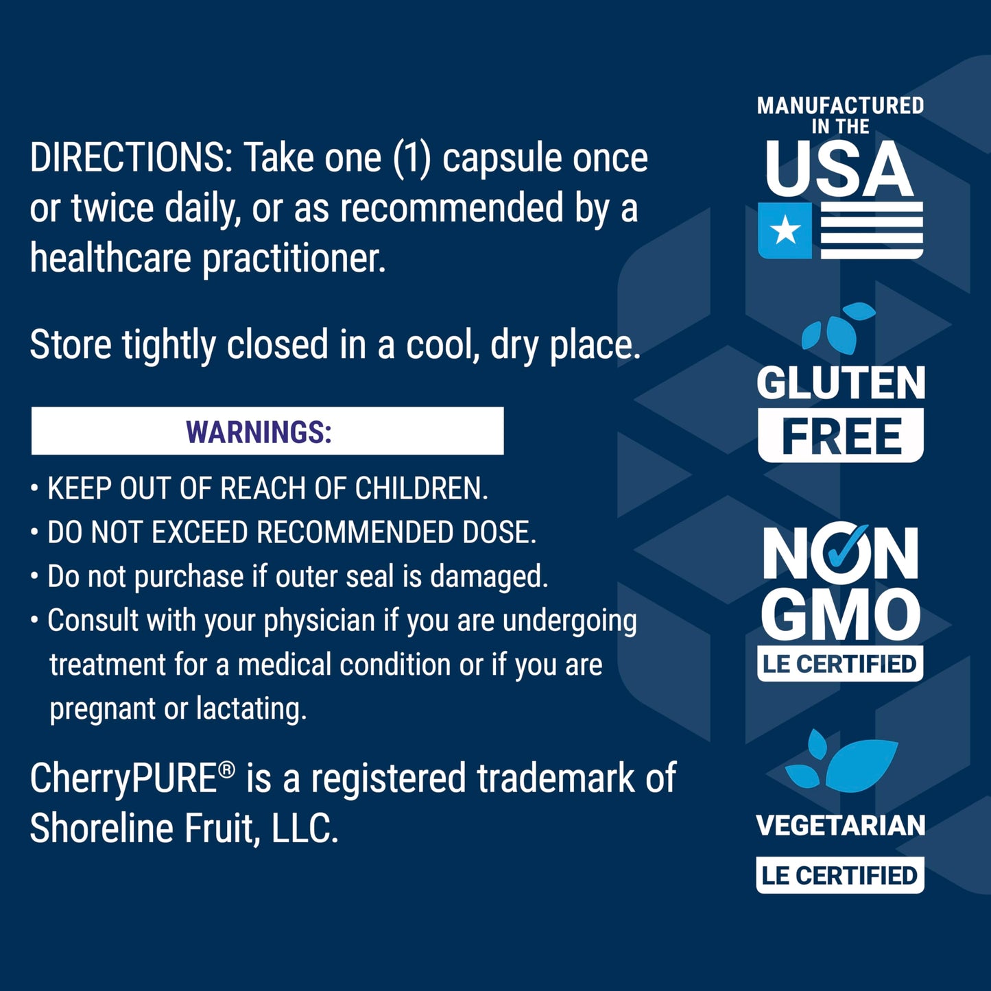 Life Extension Tart Cherry with CherryPURE®, anthocyanins, oxidative Stress, Muscle Recovery, Exercise Support, Muscle Comfort, Vegetarian, Gluten-Free, Non-GMO, 60 Capsules