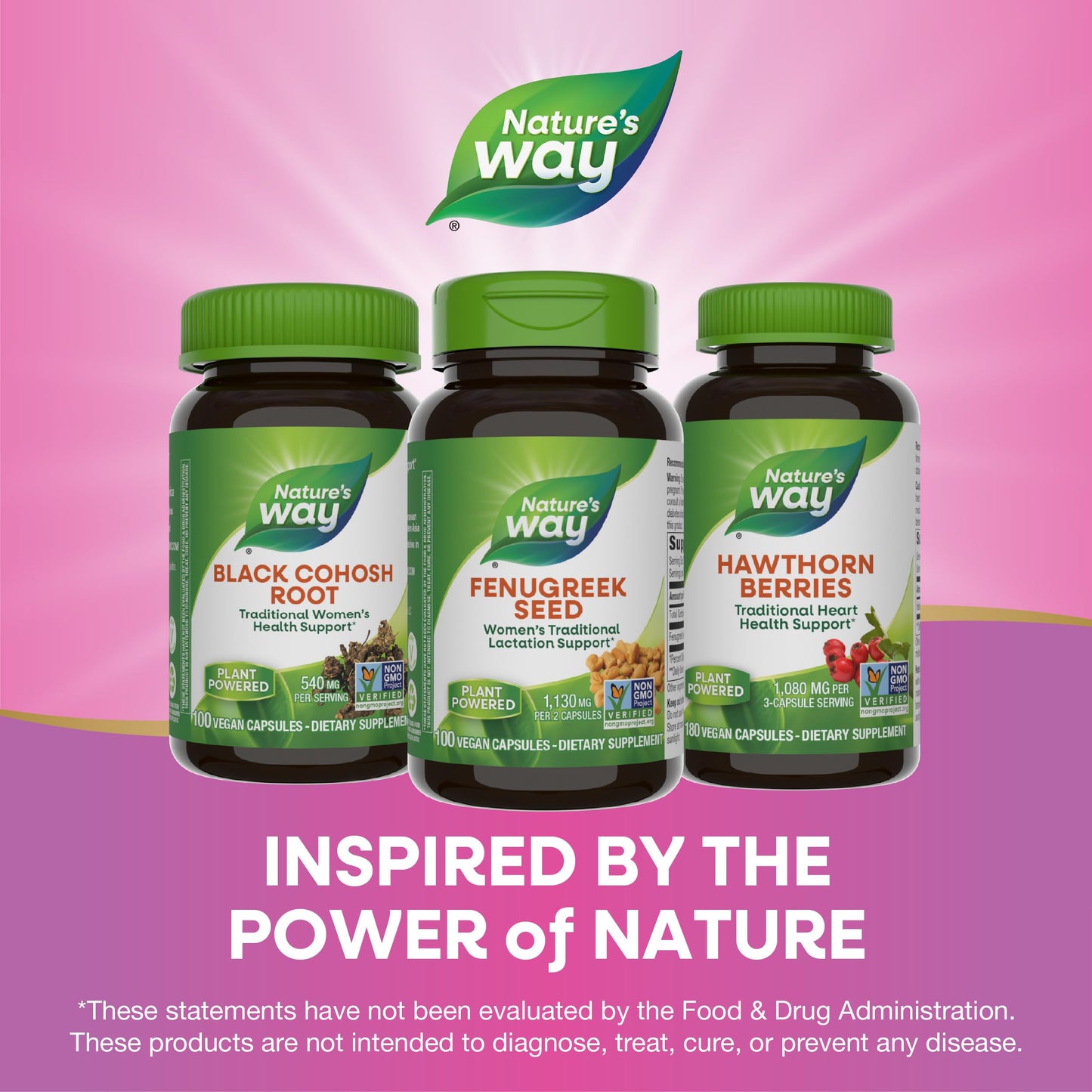 Nature's Way Fenugreek Seed, Traditional Lactation/Breastfeeding Support*, Non-GMO Project Verified, Vegan, 100 Capsules