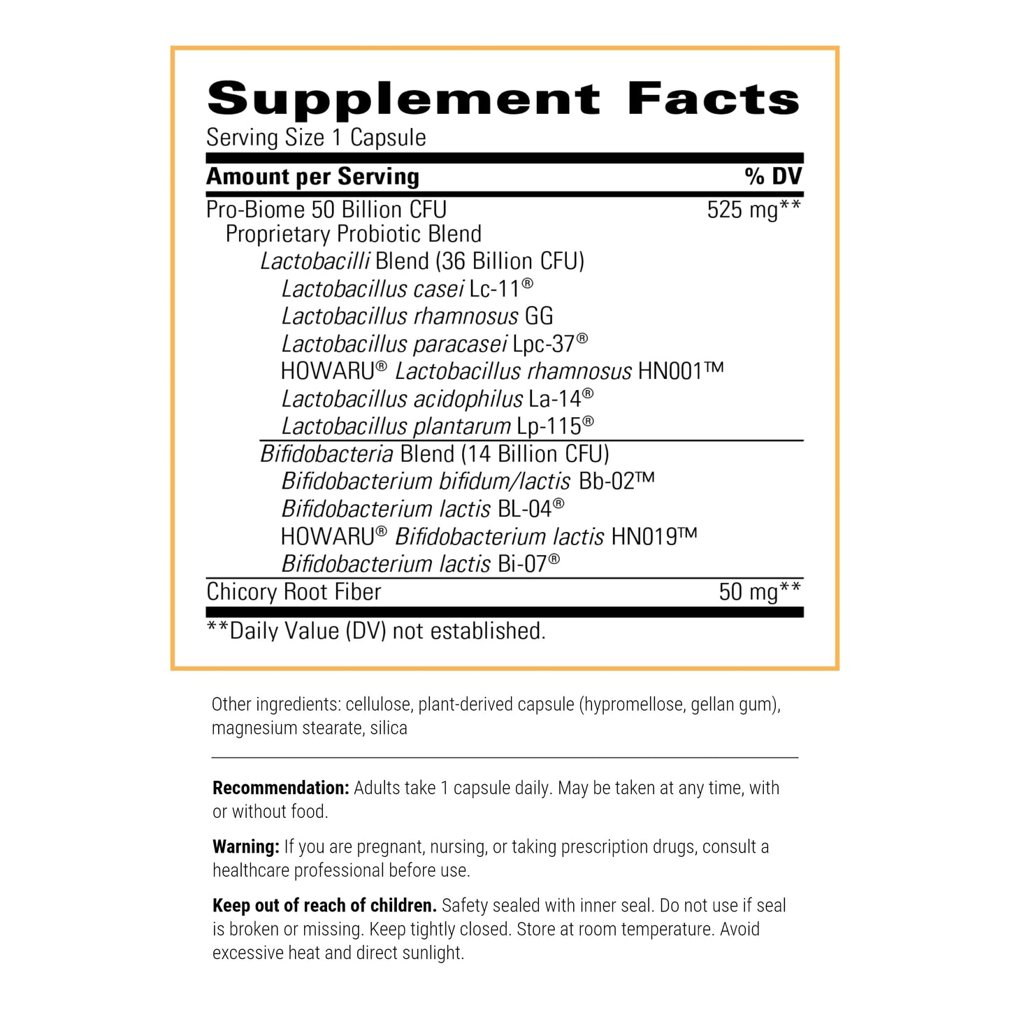 Integrative Therapeutics - Pro-Biome 50B CFU - Proprietary Probiotic Blend - 30 Capsules