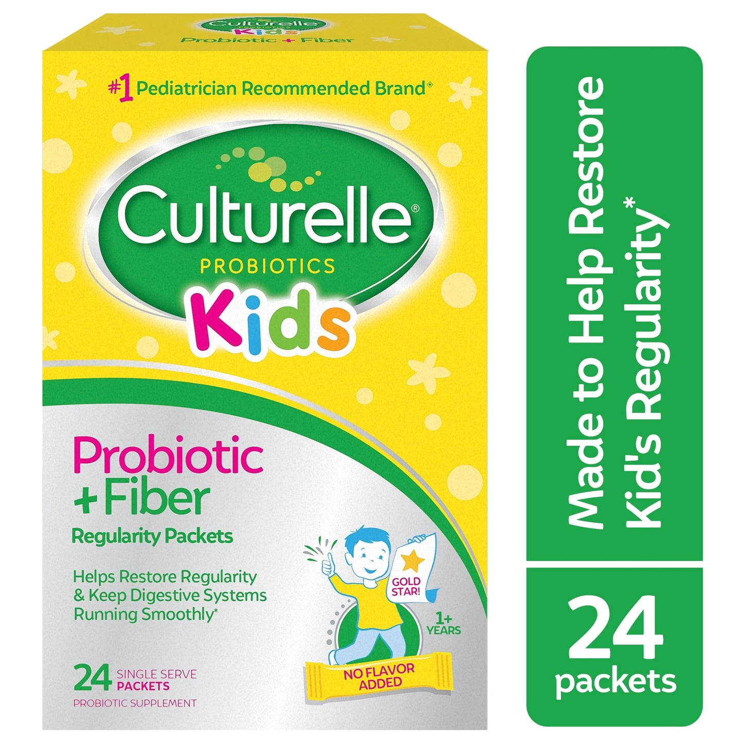 Pre-Order | Arrives in 5–10 Days – Culturelle Kids Probiotic + Fiber Packets (Ages 1+) - 24 Count - Digestive Health & Immune Support - Helps Restore Regularity (Packaging may vary)