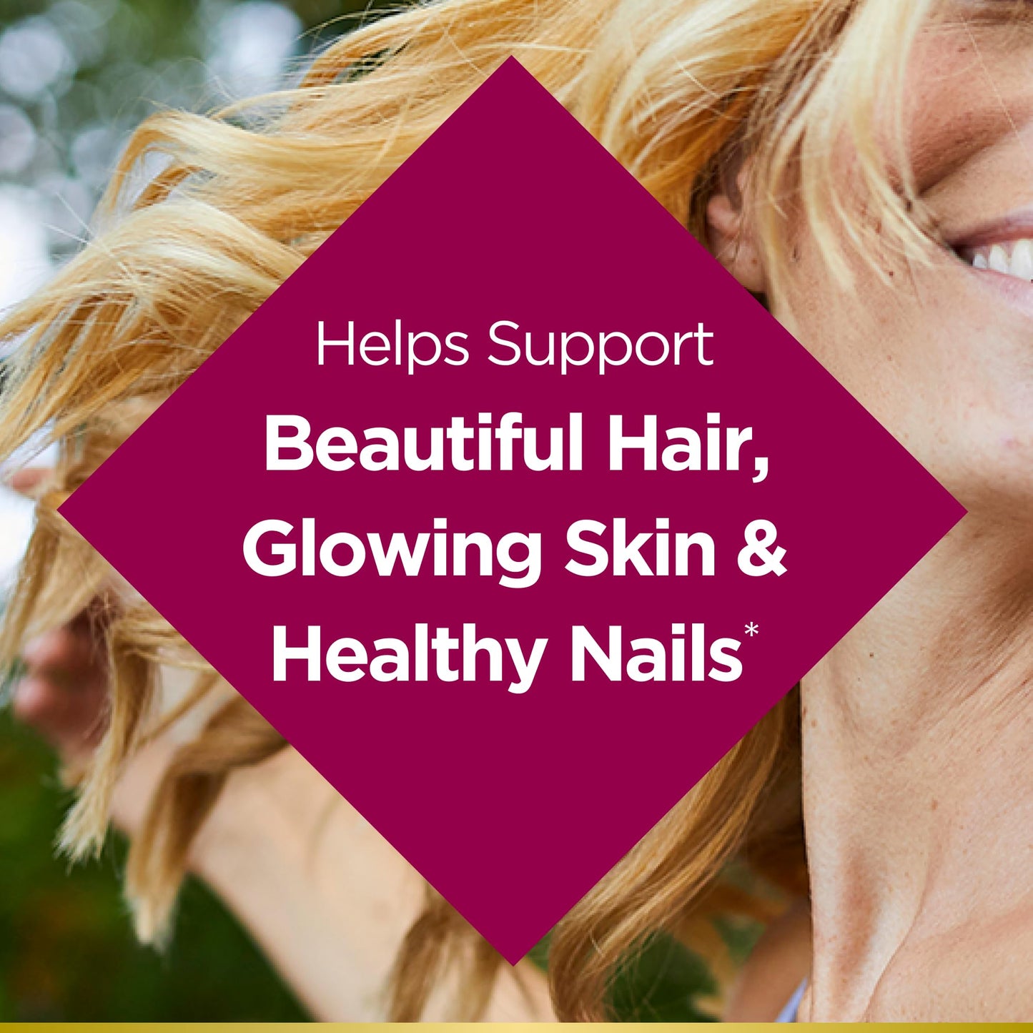 Nature's Bounty Optimal Solutions Advanced Hair, Skin, Nails, 2X Biotin, 80 Strawberry Gummies, 40 Total Servings