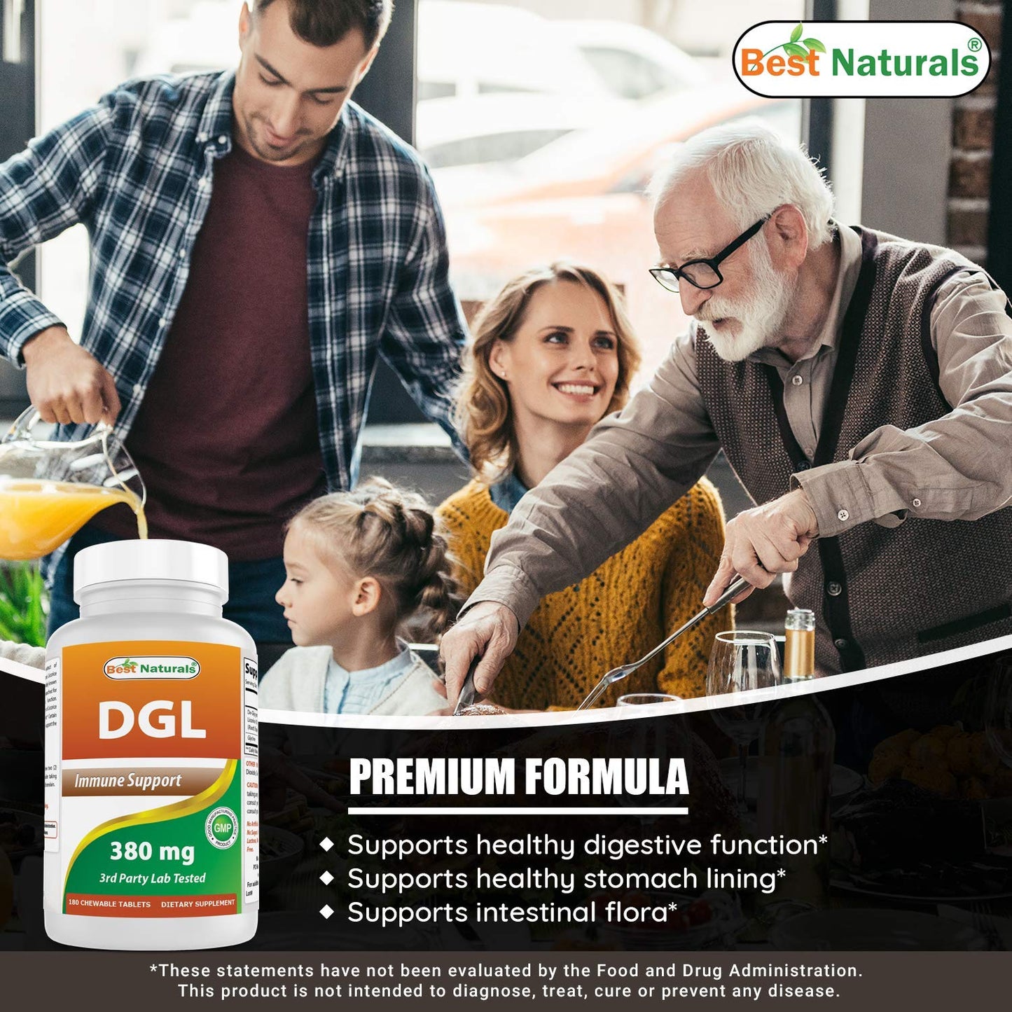 Best Naturals DGL Chewable 380 mg & Magnesium Oxide 500 mg