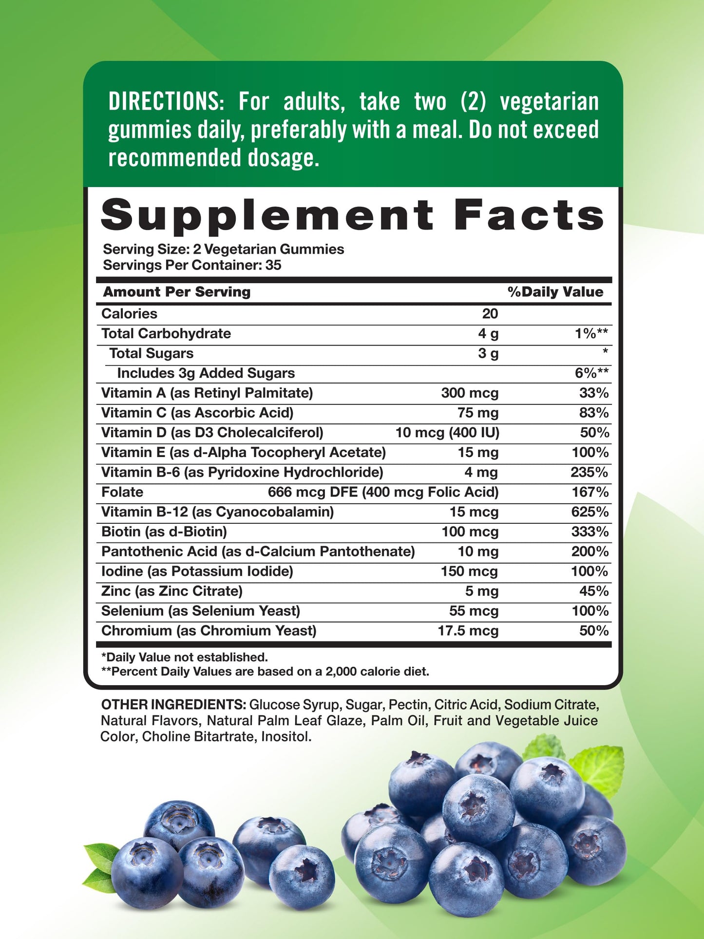 Nature's Truth Multivitamin for Men Gummies | 70 Count | Blueberry Flavor | with B12, D3, & Zinc | Vegetarian, Non-GMO, & Gluten Free Supplement