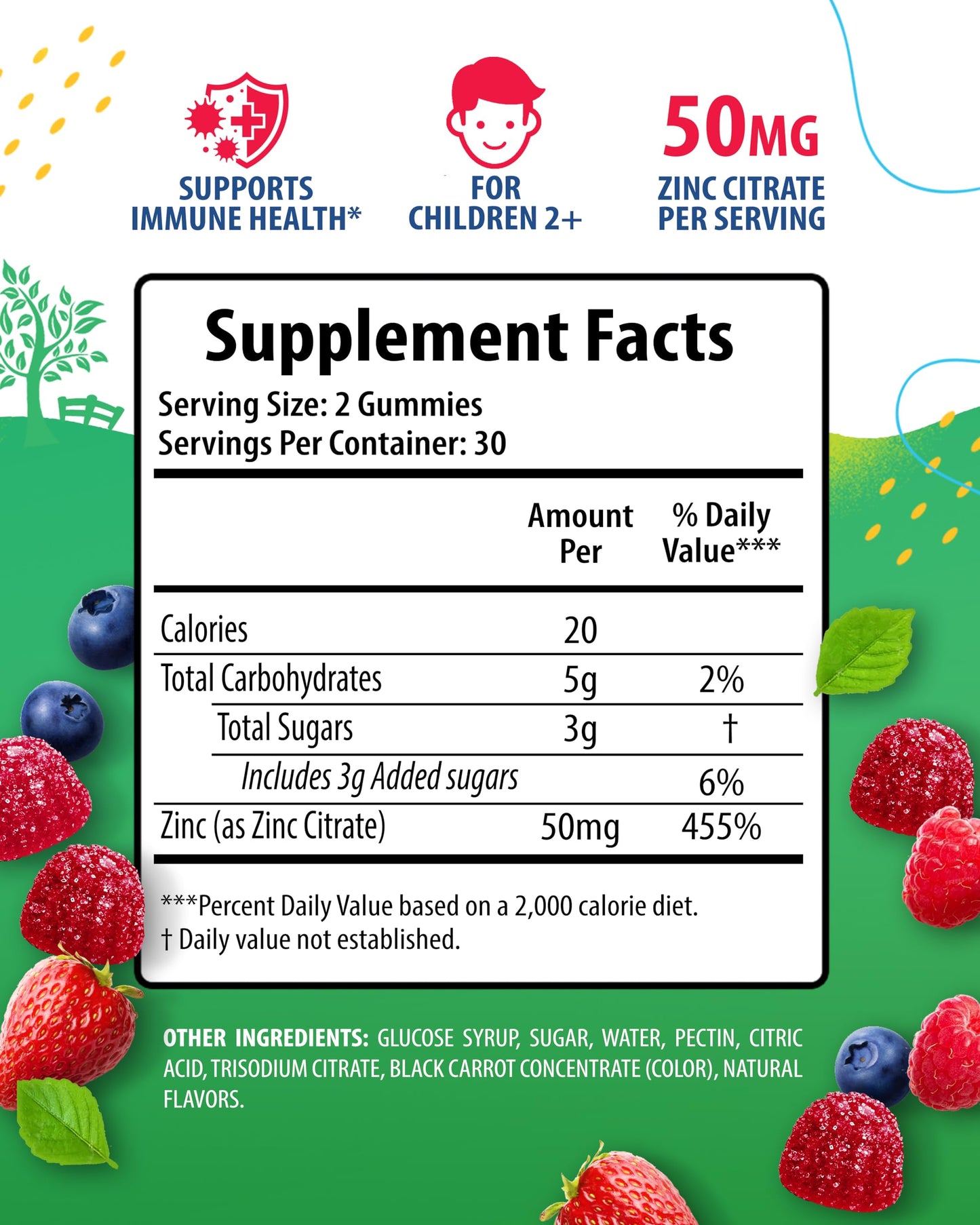 SUNNY SAM Zinc Chewable Gummy & Magnesium Gummies for Kids