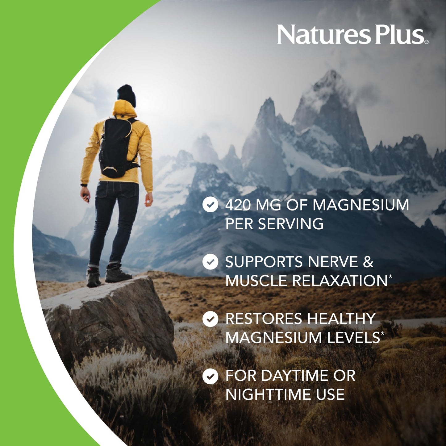 NaturesPlus KalmAssure Magnesium Powder - 1.15 lb, Pack of 2 - Orange Flavor - Supports Nerve and Muscle Relaxation - Non-GMO, Gluten Free, Vegan - 120 Total Servings