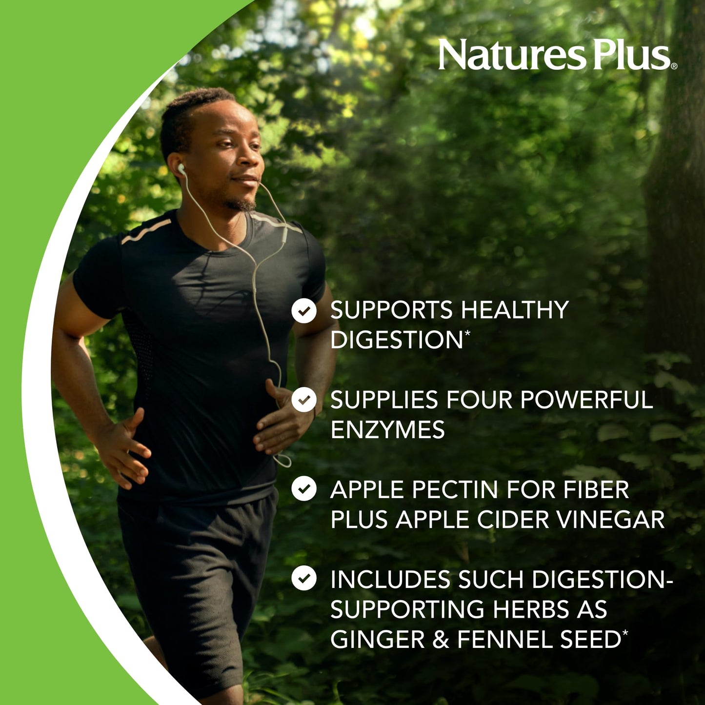Natures Plus Nutri Zyme - 90 Chewable Tablets, Peppermint Flavor - Vegetarian Enzyme Supplement with Bromelain & Papain, Natural Digestive Aid - Gluten-Free - 45 Servings