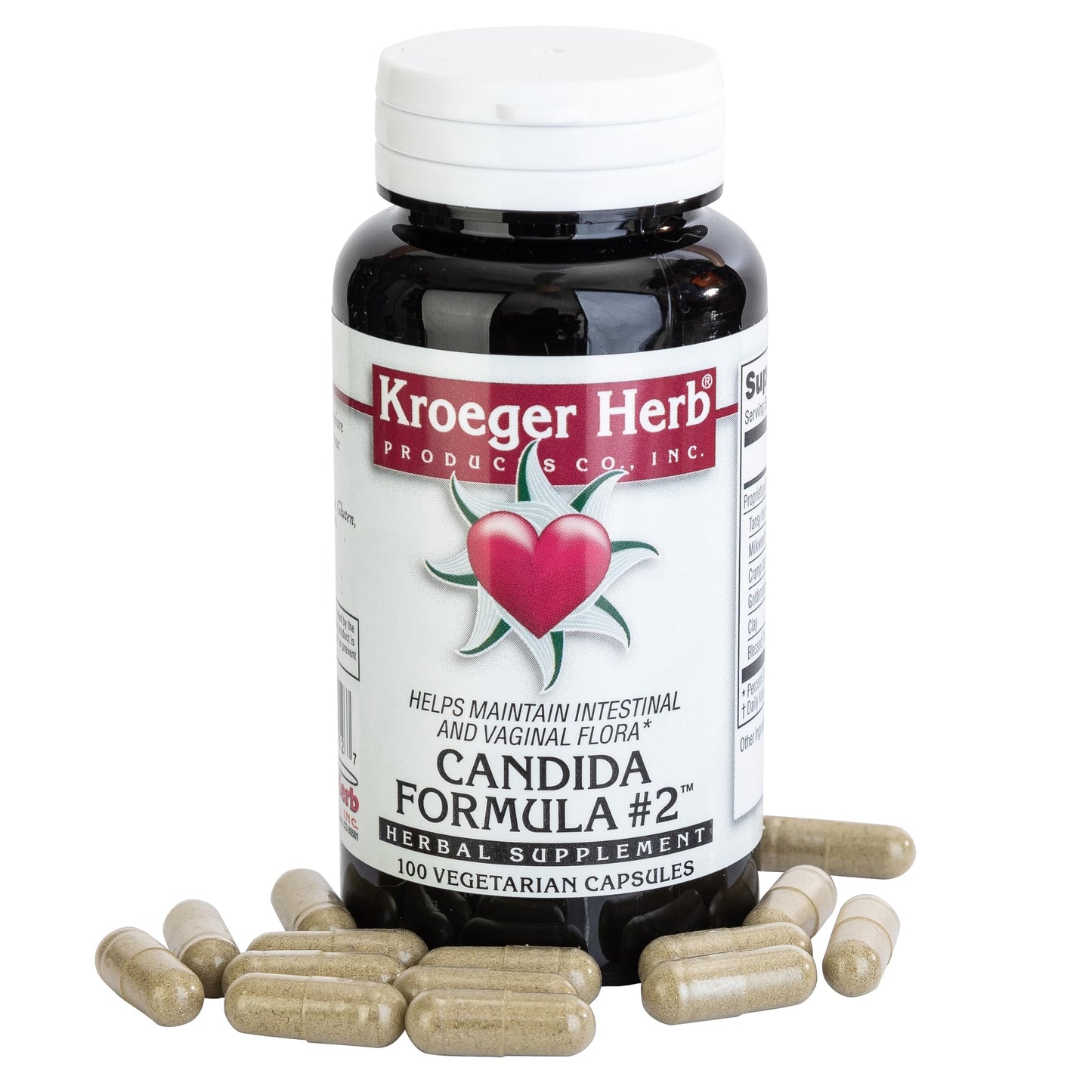 Kroeger Herb Products, Candida Formula #2, Cleanse Support, Detox for Natural Candida Cleanse, Helps Gut and Vaginal Health, Yeast Supplement, Candida Overgrowth, Intestinal Supplement, Made in USA