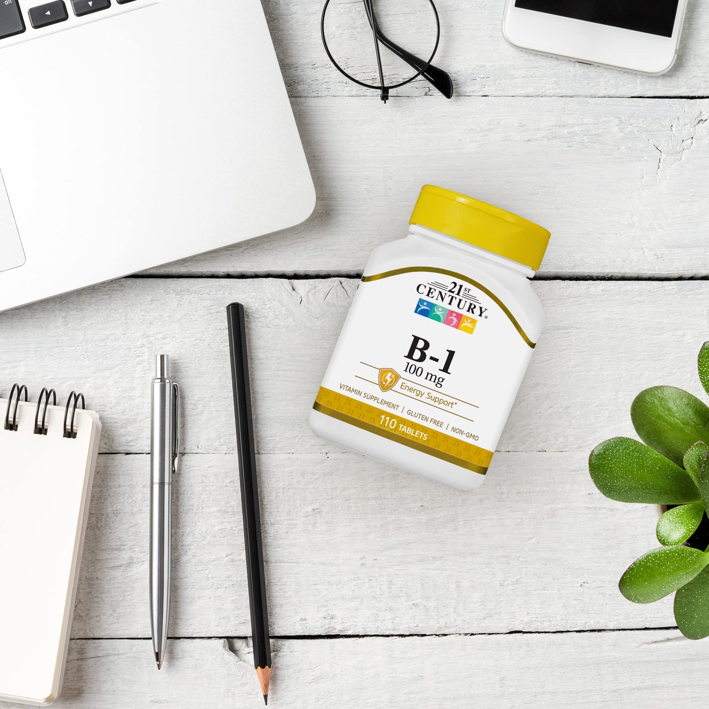Pre-Order | Arrives in 5–10 Days – 21st Century B-1 Tablets, 100 Mg, 110 Count (Pack of 12)