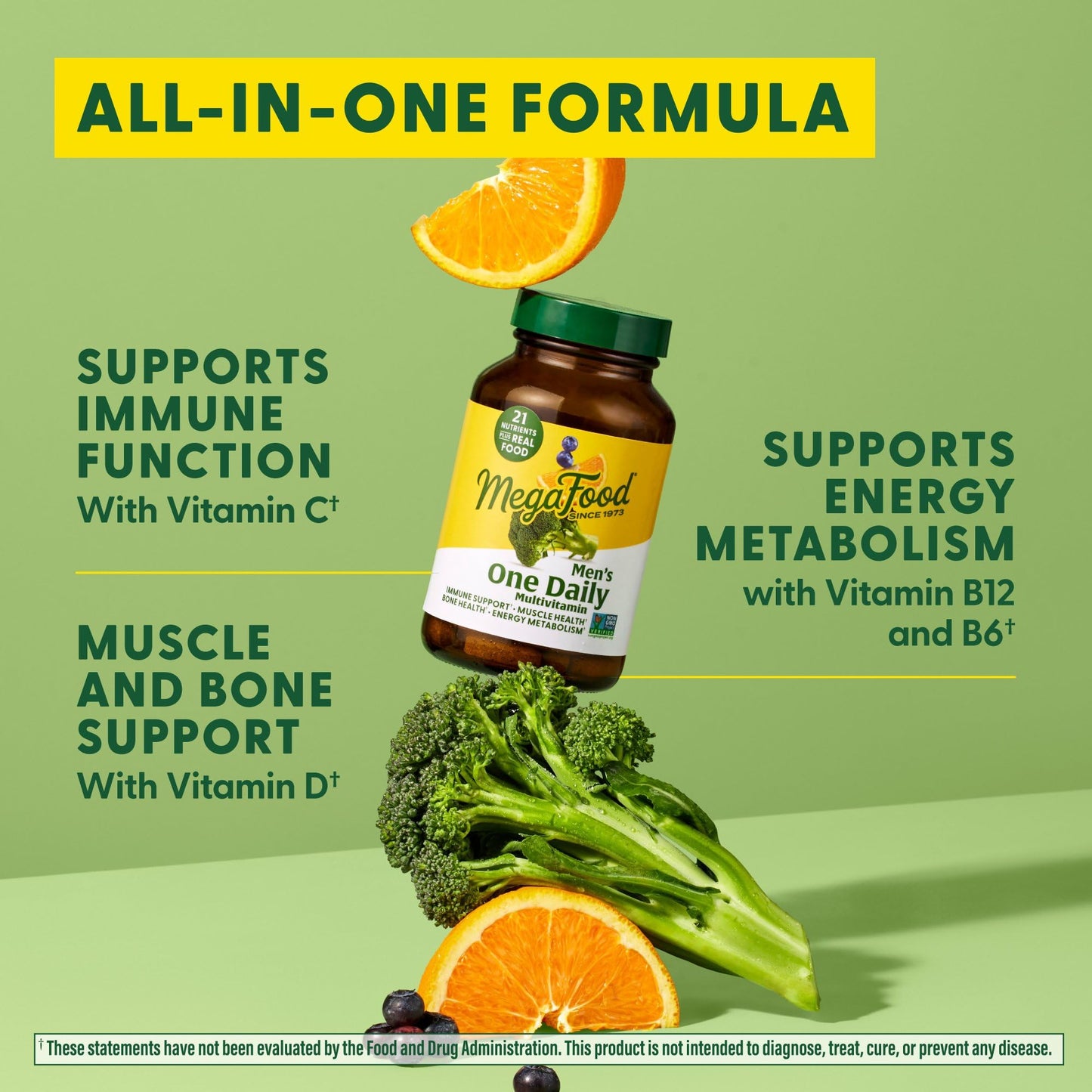 Pre-Order | Arrives in 5–10 Days – MegaFood One Daily Mens Multivitamins - Multivitamin for Men - Vitamin C, Vitamin D3 & Vitamin B12 - Muscle, Energy Metabolism & Immune Support - Vegetarian, Gluten Free - 90 Tablets, 90 Servings