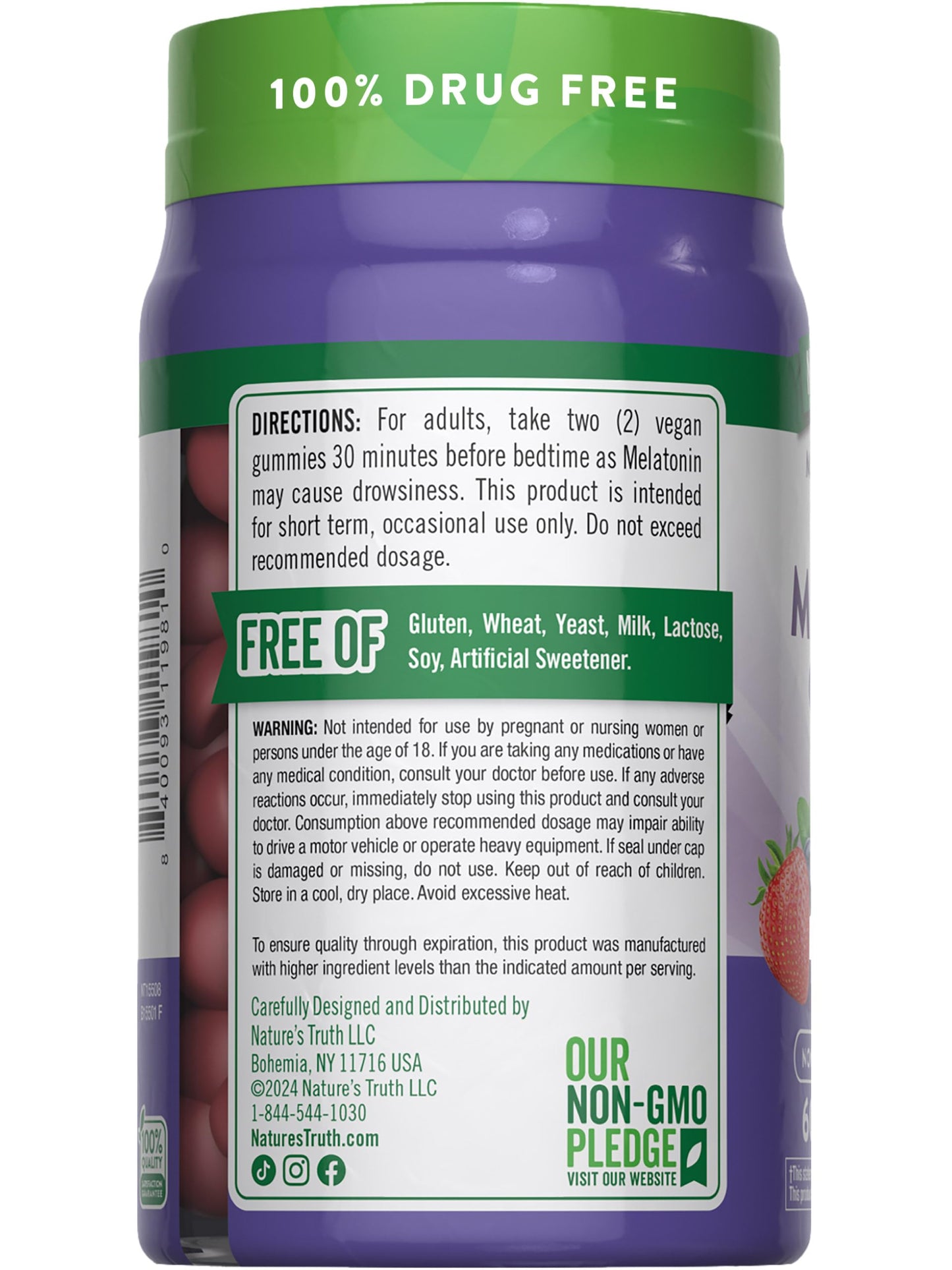 Nature's Truth Melatonin Gummies | 12mg | Mixed Berry Flavor | Vegan, Non-GMO & Gluten Free Supplement