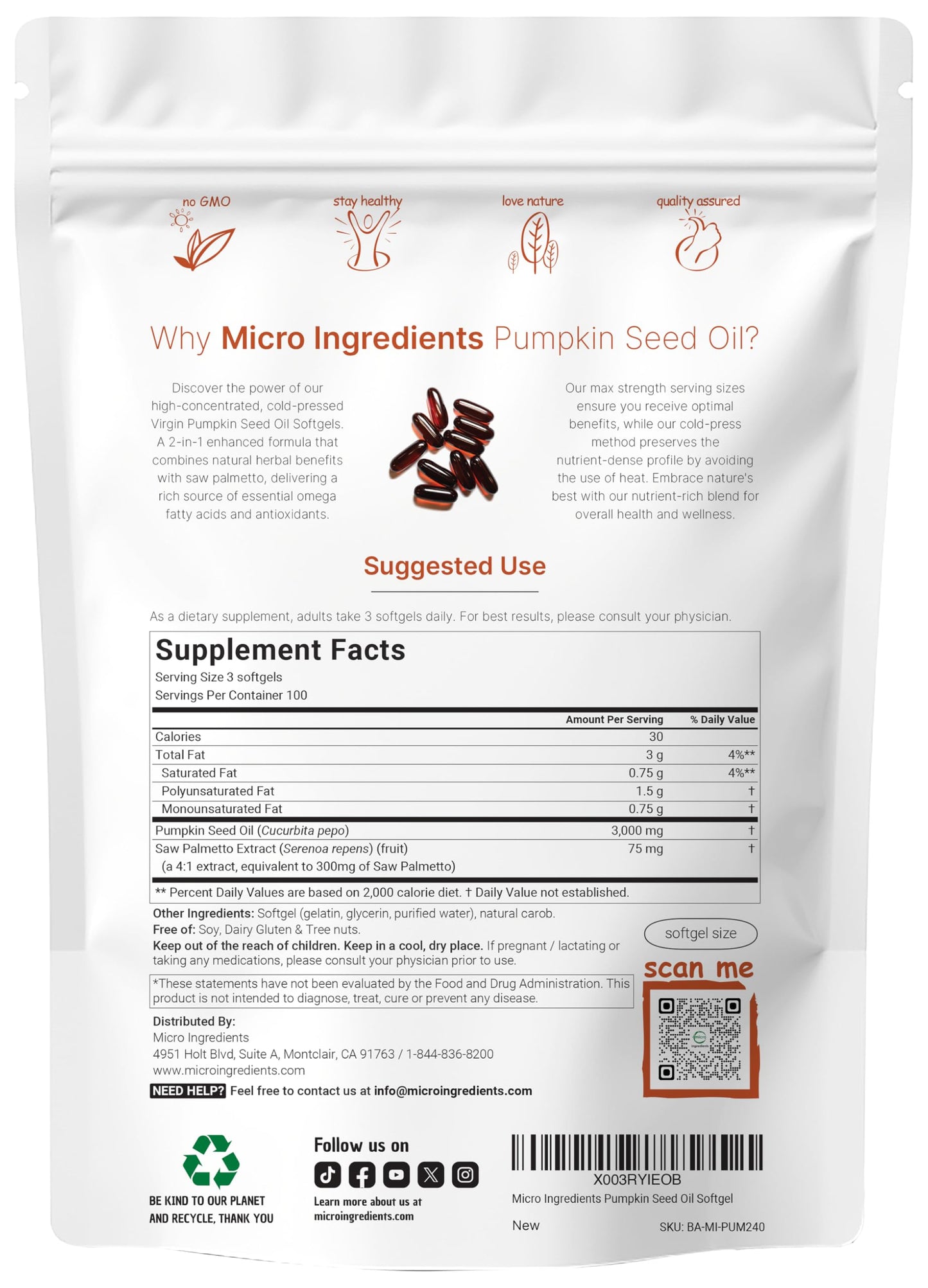 Pre-Order | Arrives in 5–10 Days – Pumpkin Seed Oil with Saw Palmetto, 3000mg Per Serving, 300 Softgels | Cold Pressed, Pure Virgin Oil, Essential Fatty Acids & Phytosterols | Supports Hair, Urinary, Bladder & Prostate Health | Non-GMO